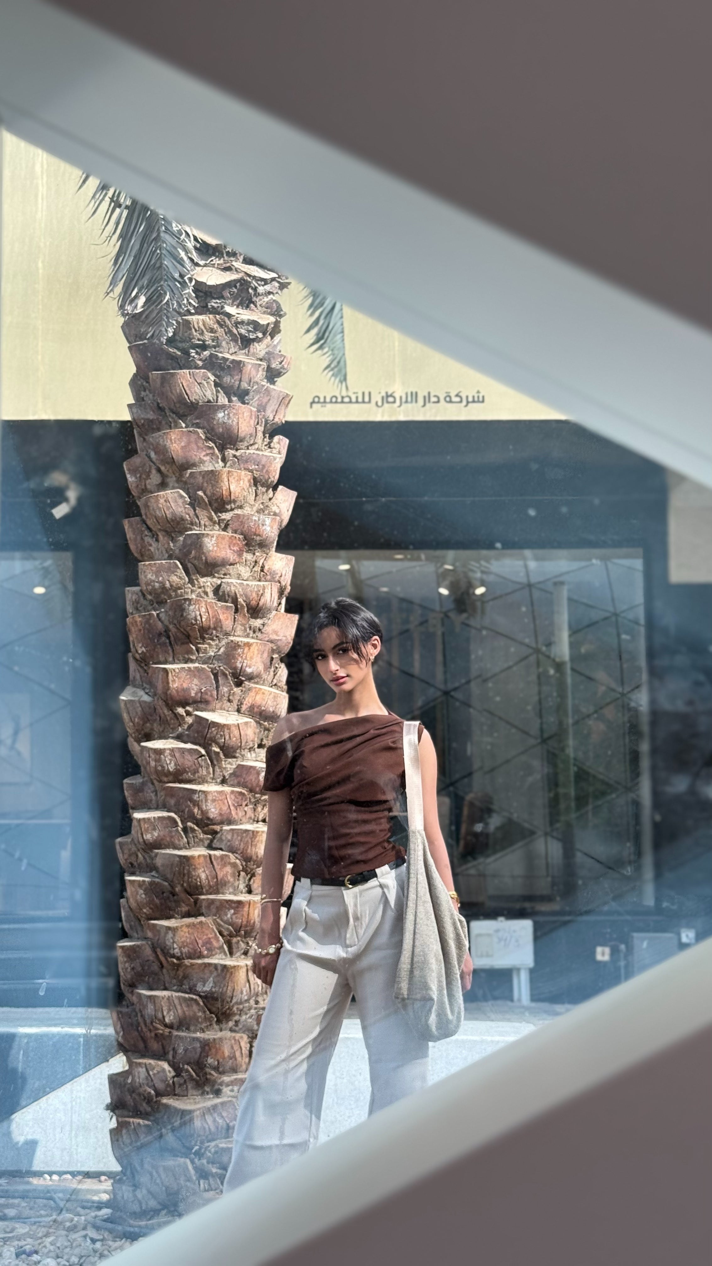 MWB0800 -  شنطة هوبو كتان  سميكة وعملية بيج - Aya