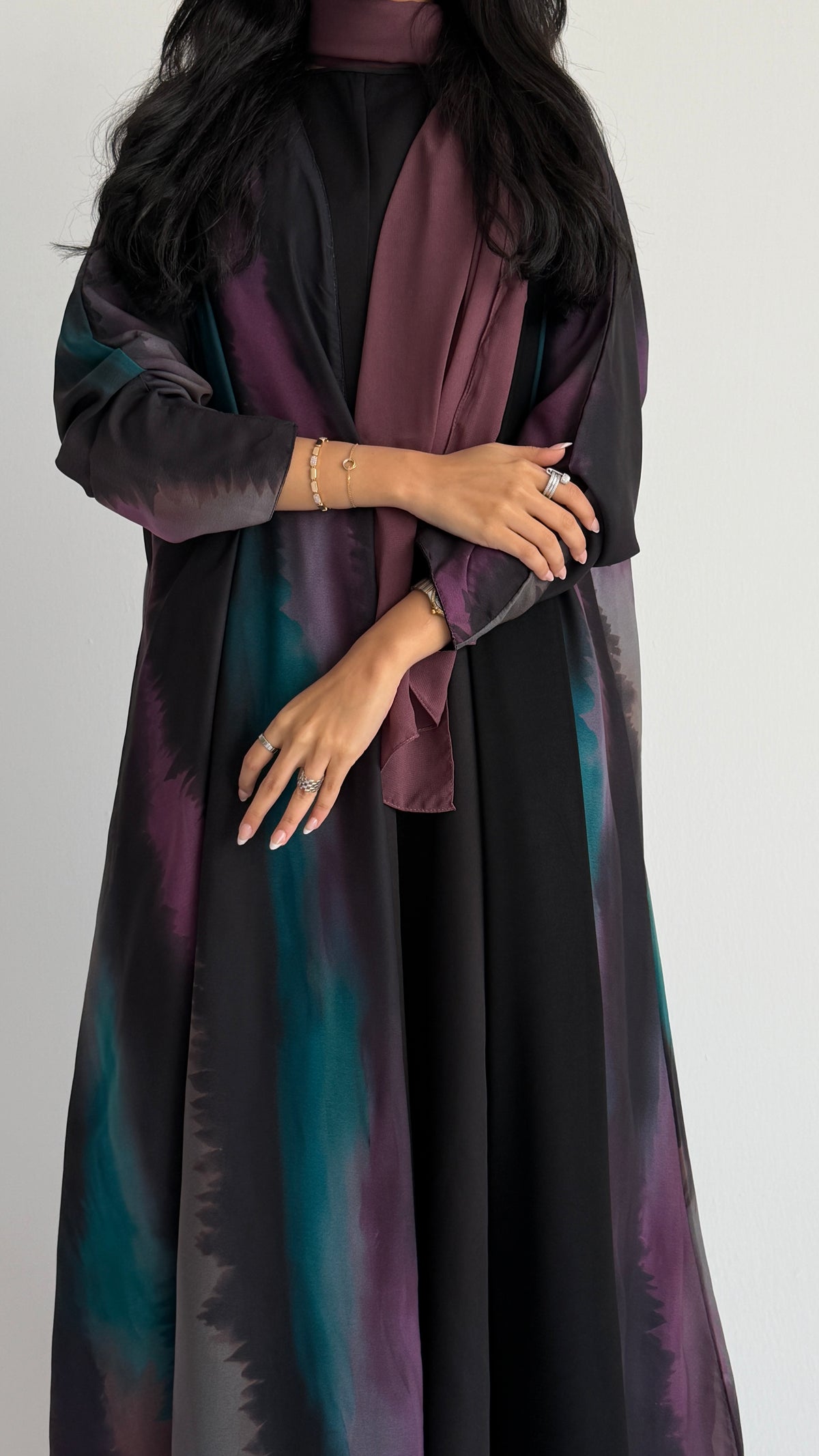 MWT2138 - عباية طباعة- Printed Abaya - Aya