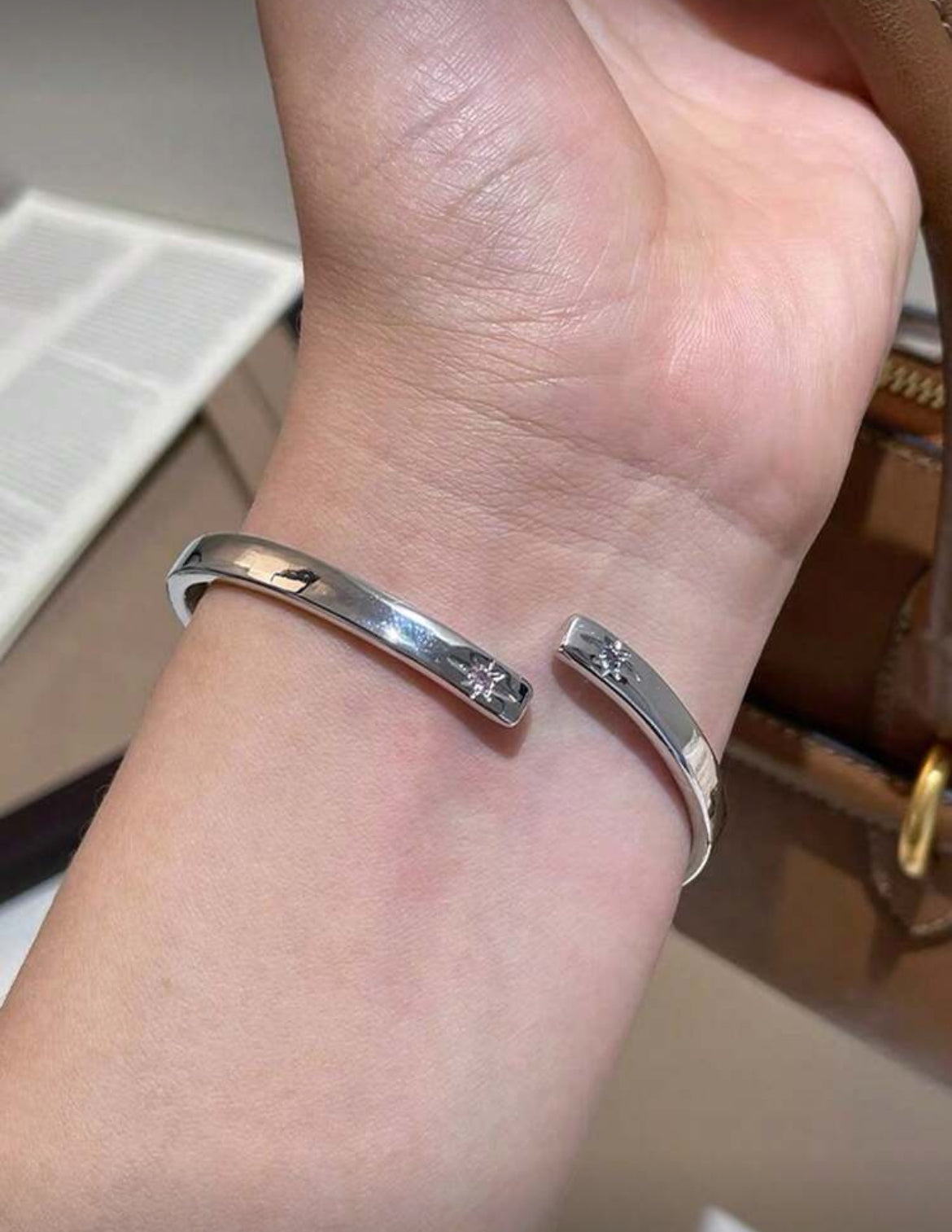 MWAC015 -إسورة أنيقة على شكل نجمة ثمانية الأطراف قابلة للتعديل - Aya