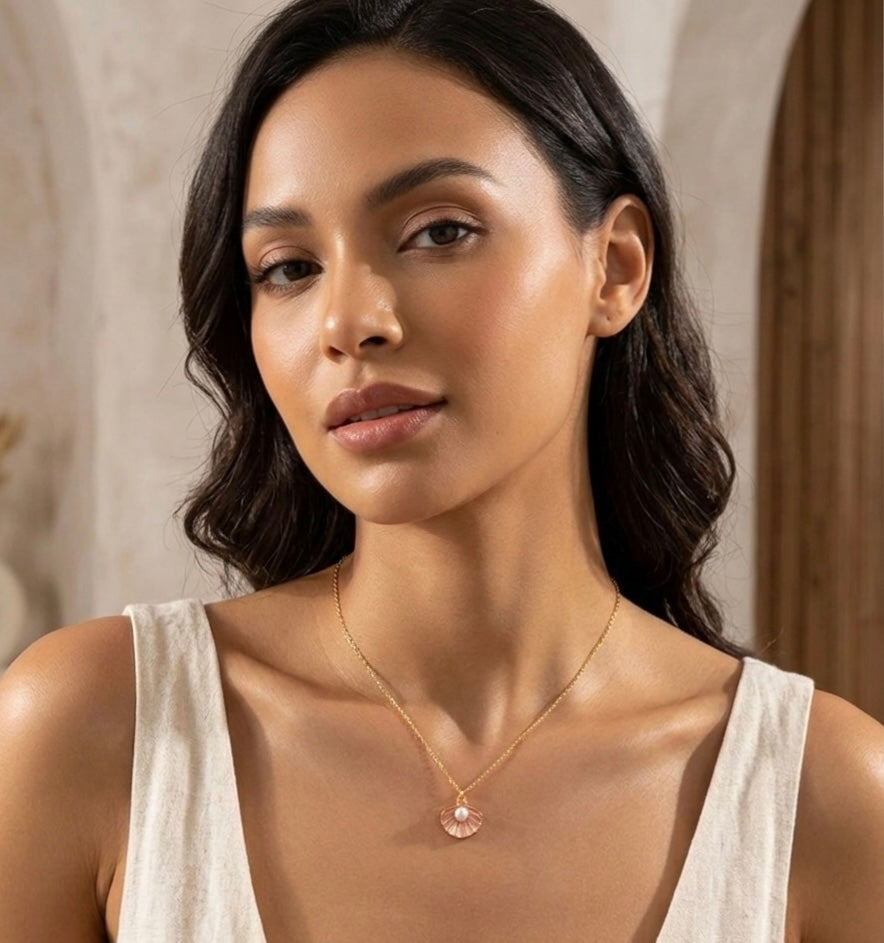 MWAC017 - عقد أنيق بصدف ولؤلؤ - Aya