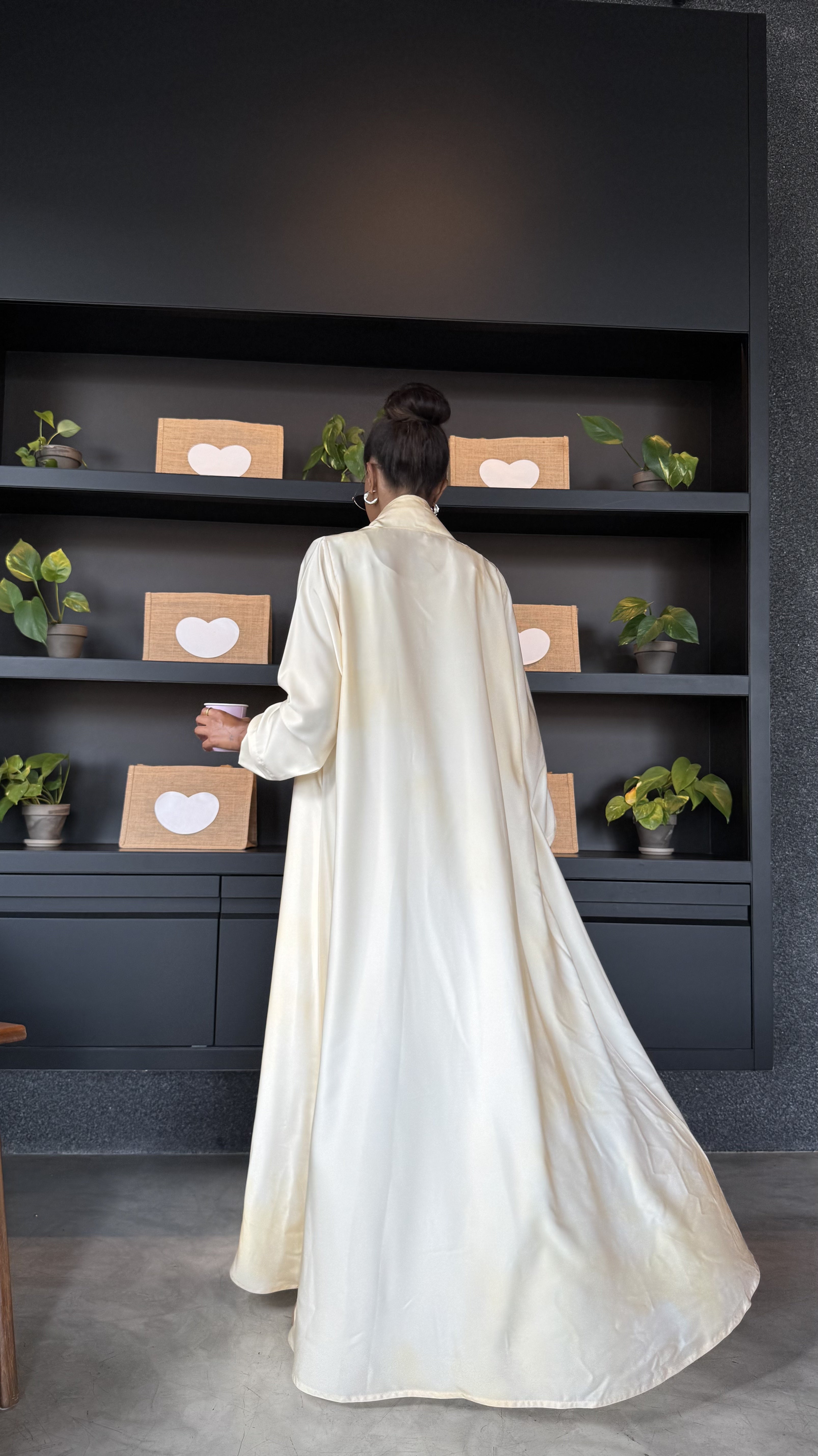 MW1475 - عباية مطبوعة صيفية | Butter Yellow Grace - Aya