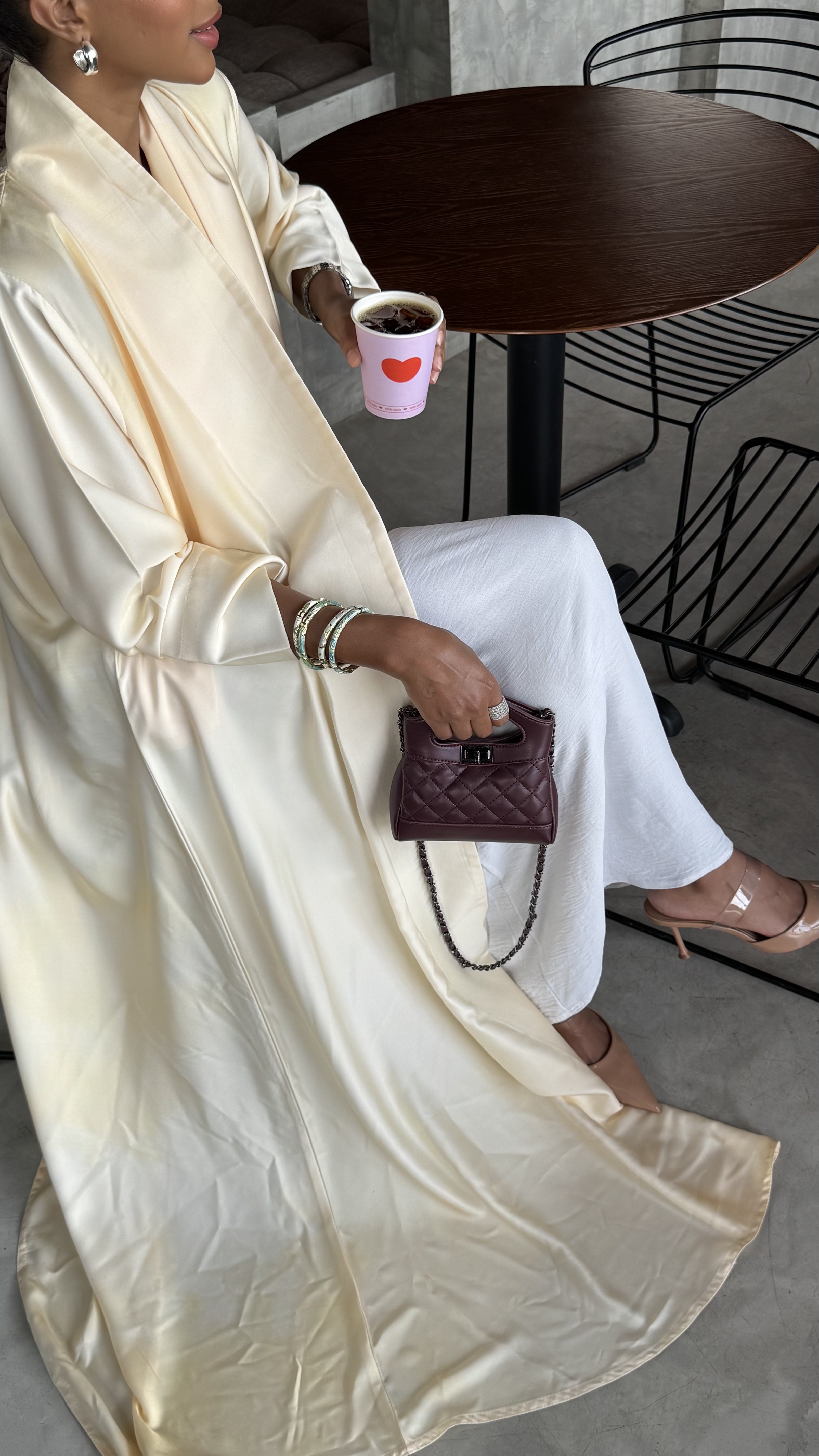 MW1475 - عباية مطبوعة صيفية | Butter Yellow Grace - Aya