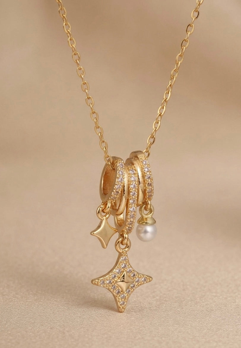 MWAC022 - عقد بتصميم فاخر مطلي ذهب 18 - Aya