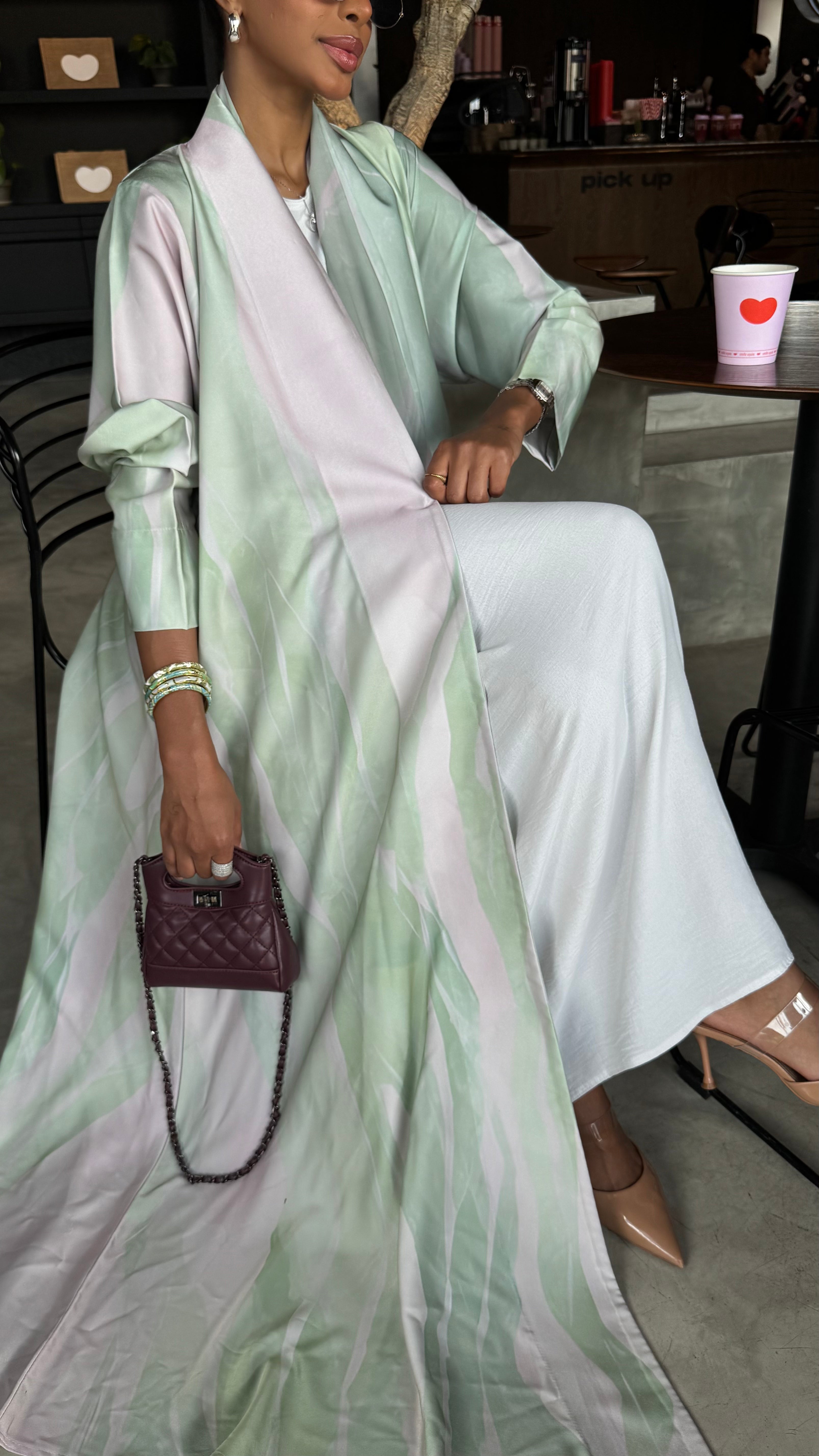 MW1476 -عباية مطبوعة صيفية | Ombre Breeze - Aya