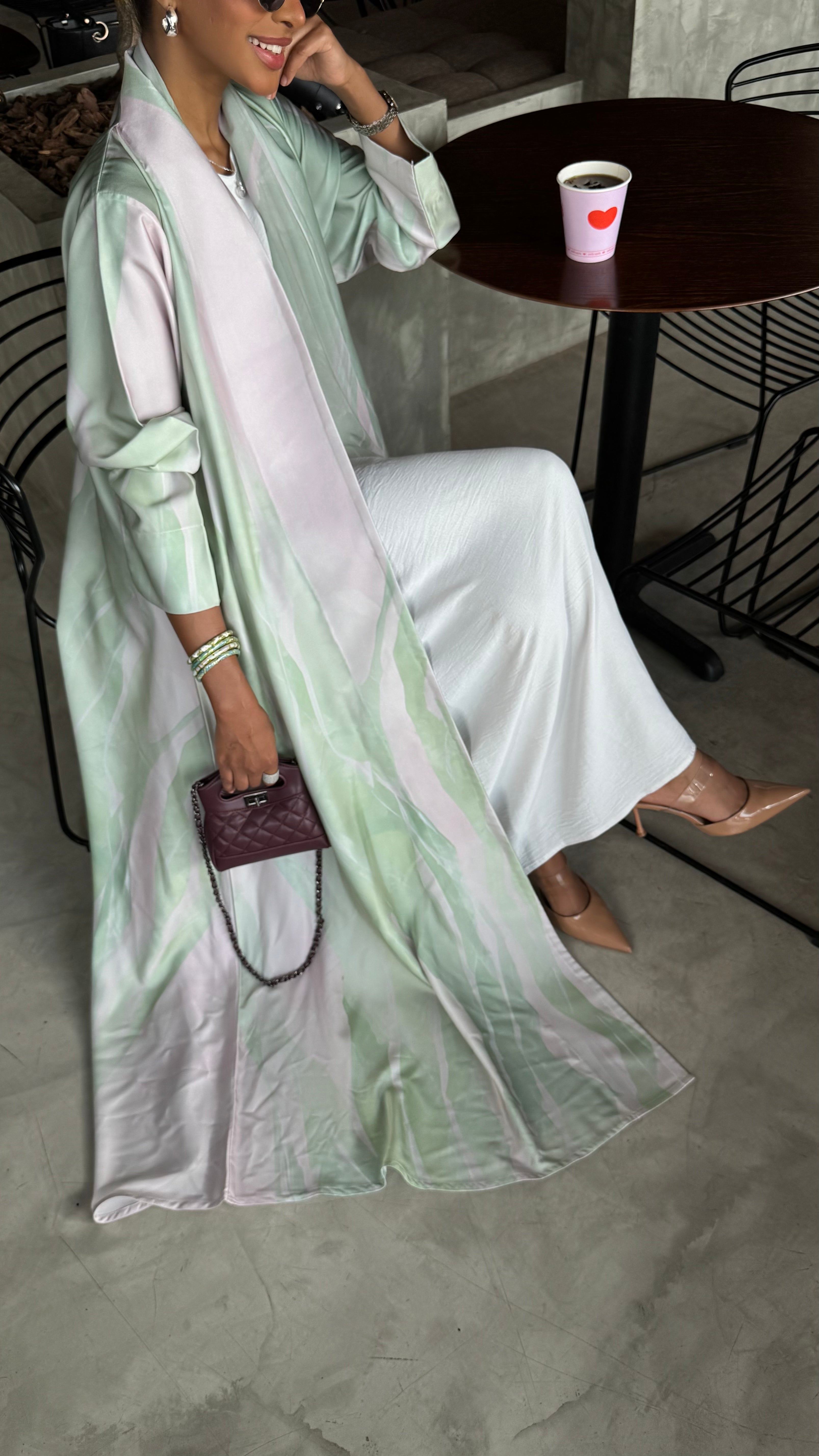 MW1476 -عباية مطبوعة صيفية | Ombre Breeze - Aya