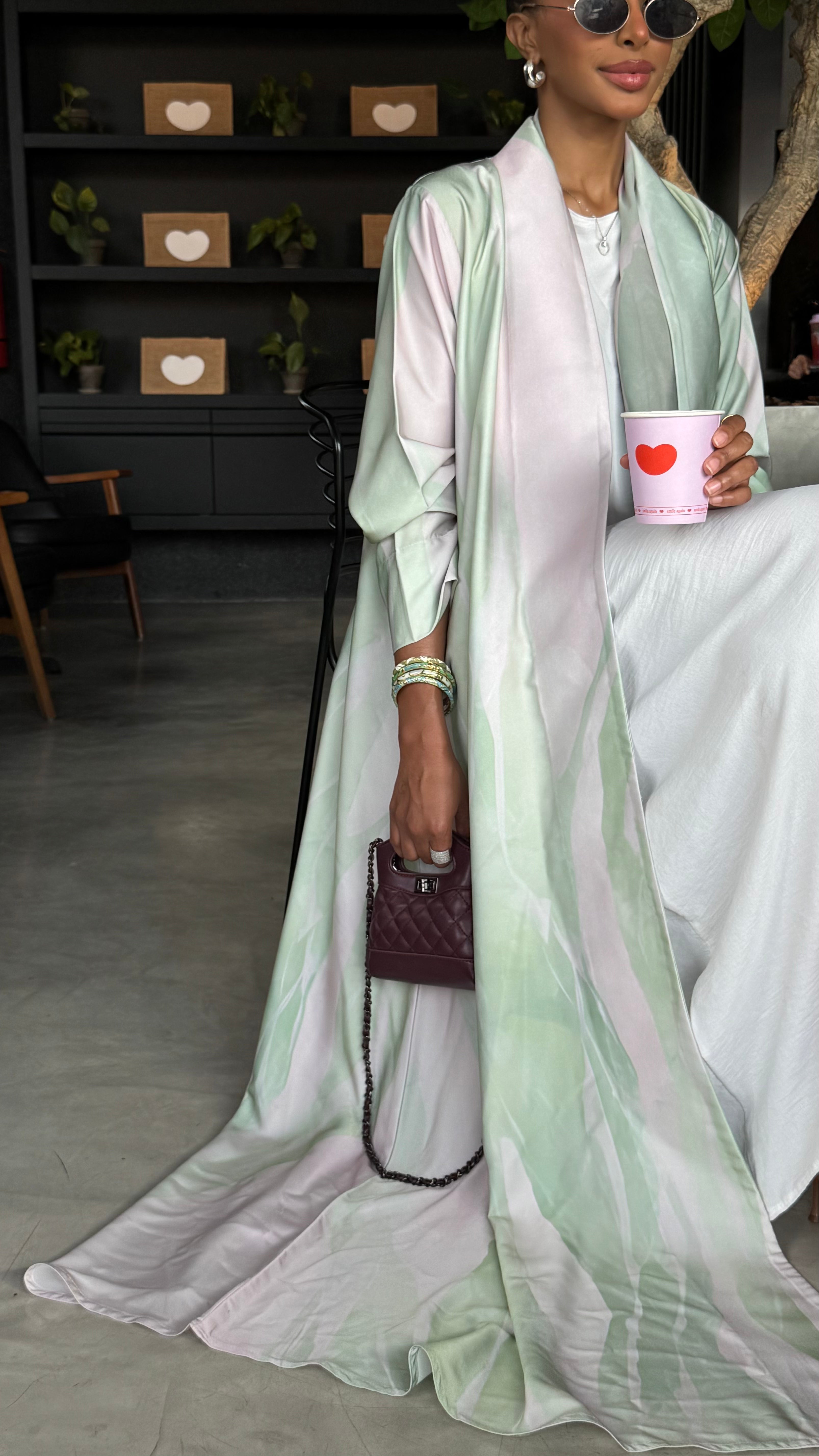 MW1476 -عباية مطبوعة صيفية | Ombre Breeze - Aya