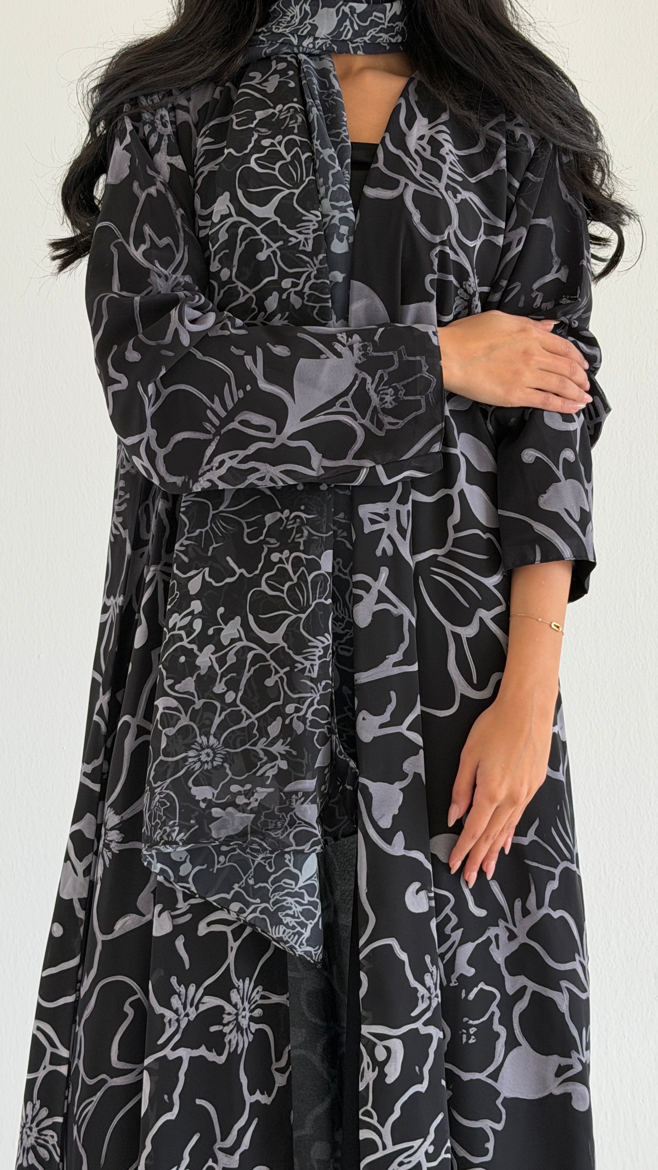 MWT1110 - عباية طباعة | Printed Abaya - Aya