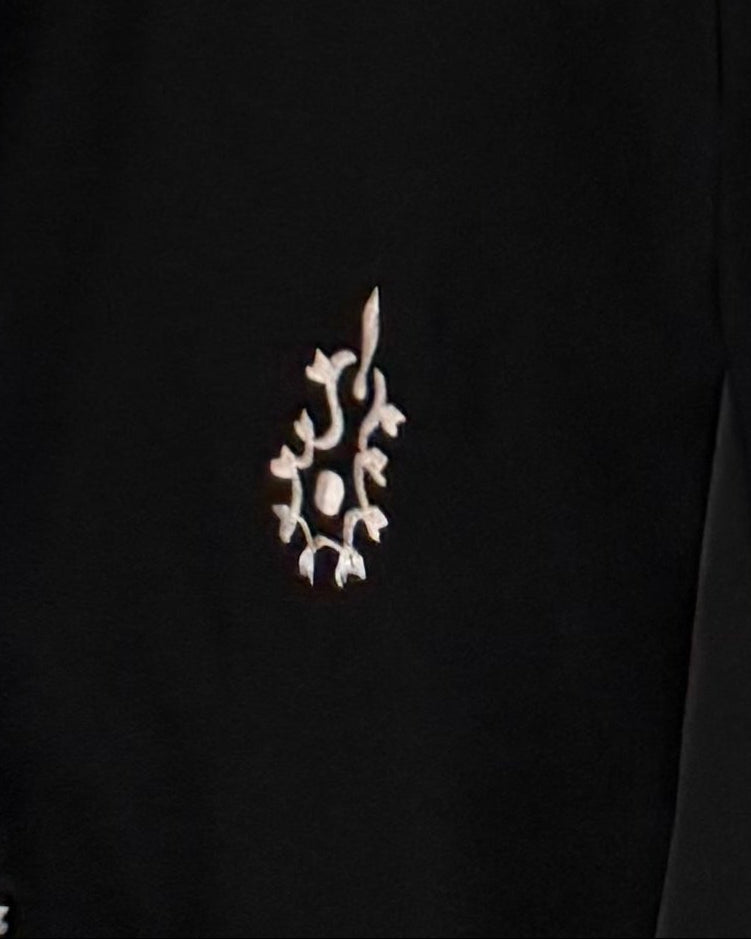 MWT1048 - عبايه تطريز بتدخيل تفته - Aya