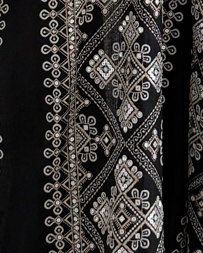 MWT799 - عبايه لنن بتطريز رمضاني - Aya