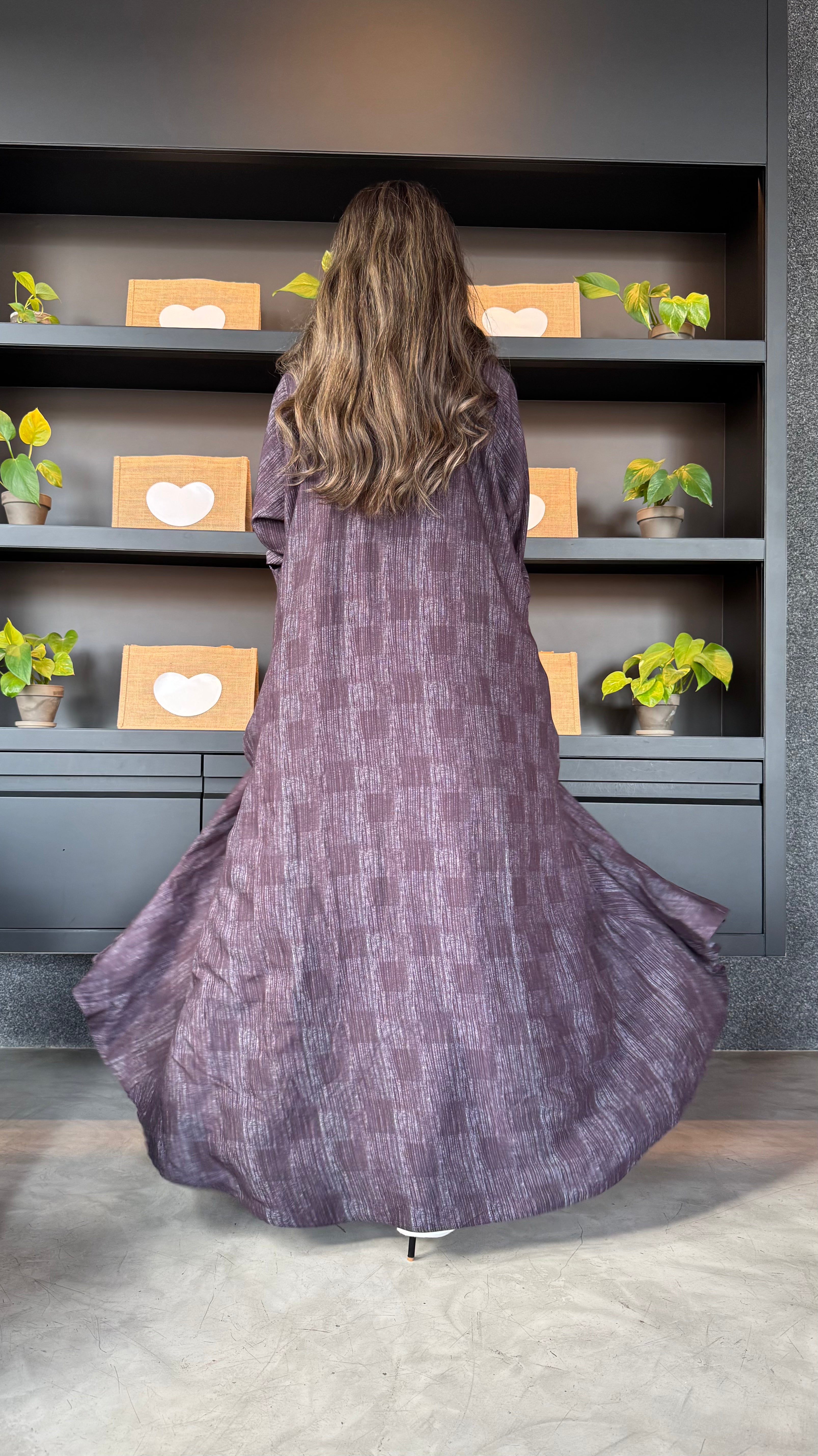 MWT300 - عباية فسكوز موفي| Mauve Viscose - Aya