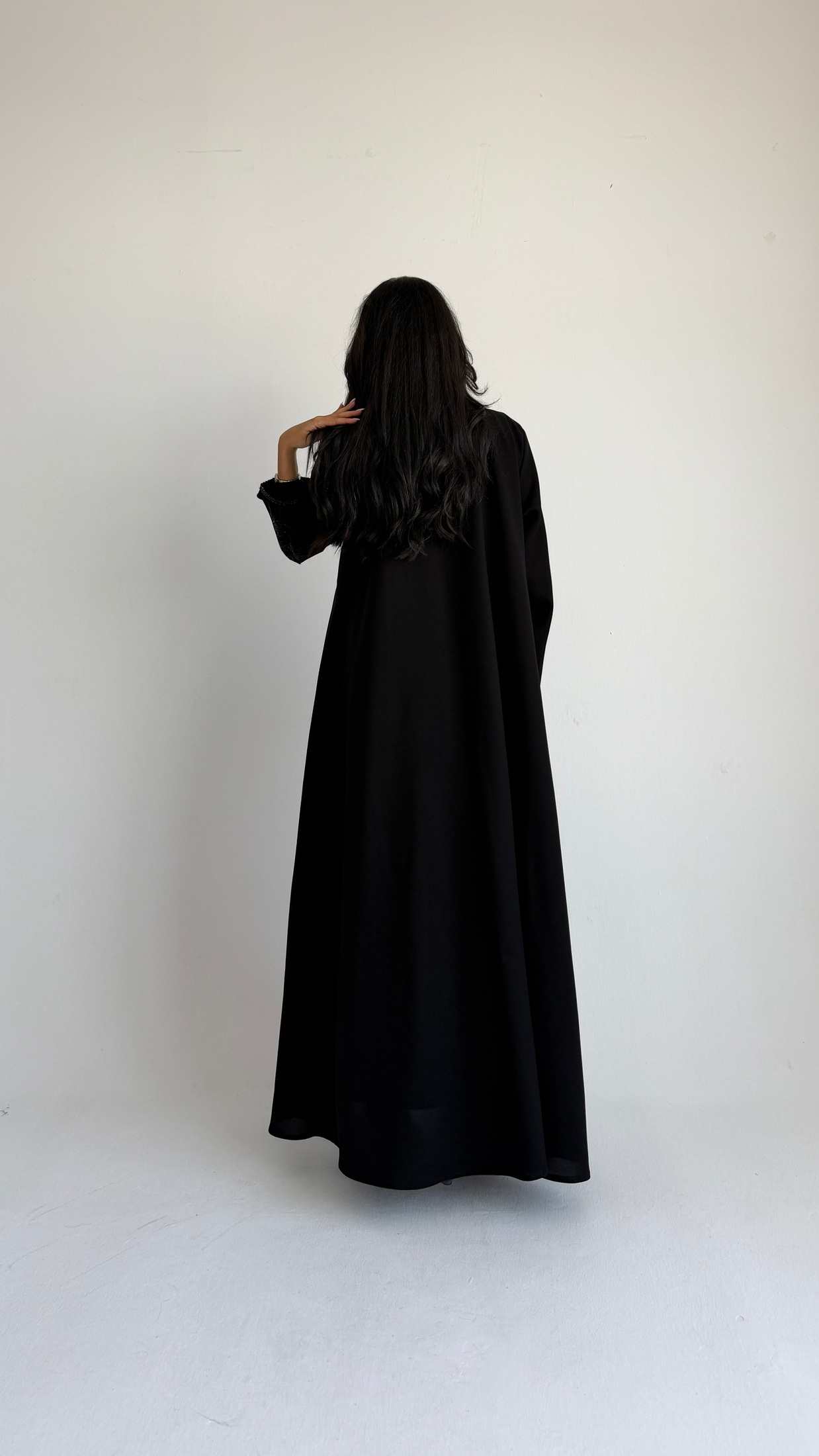 MWT4268 -عباية وله باللون الأسود - Aya