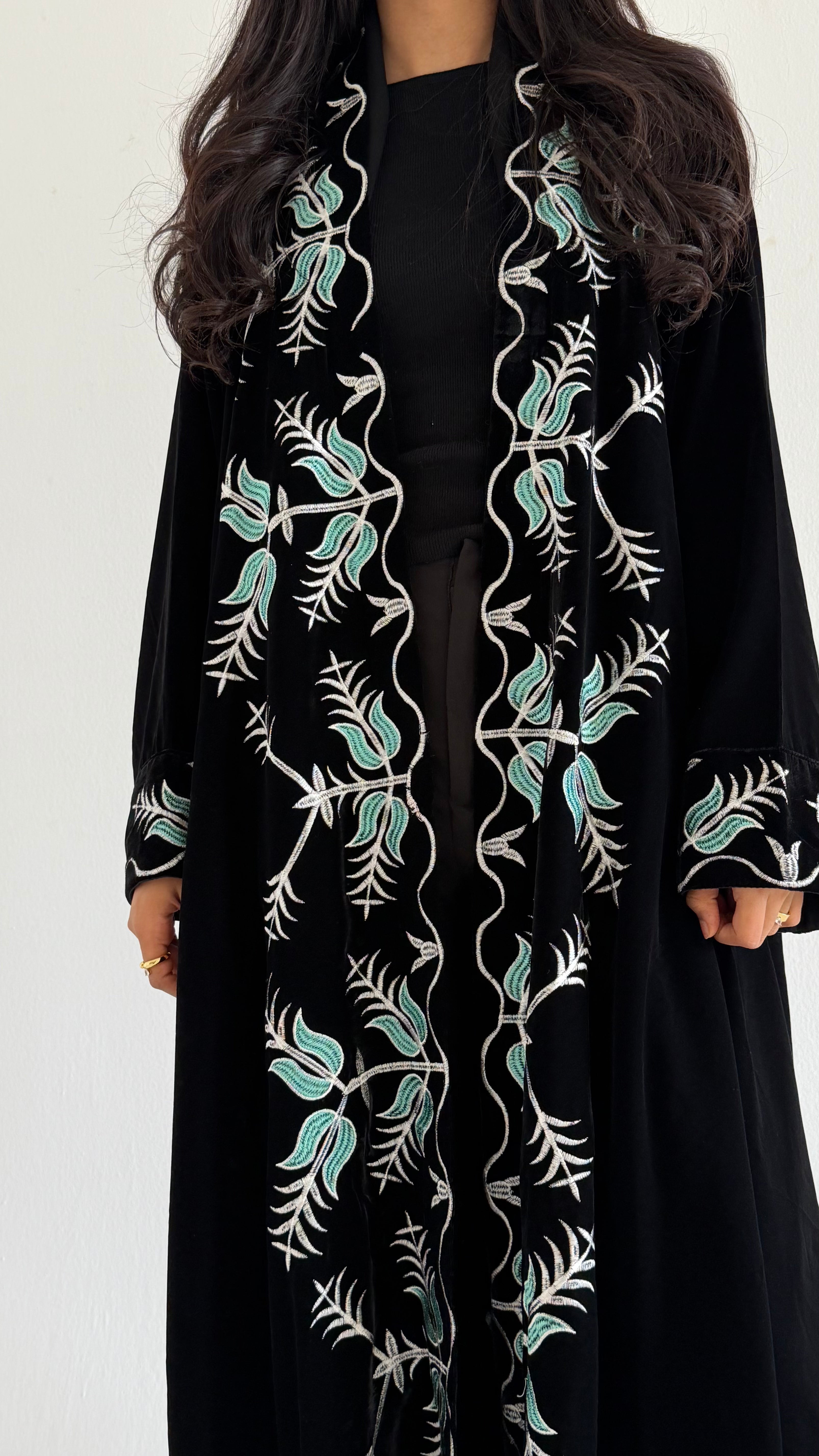 MW1781 - قماش مخمل دبل كلوش تطريز كمبيوتر