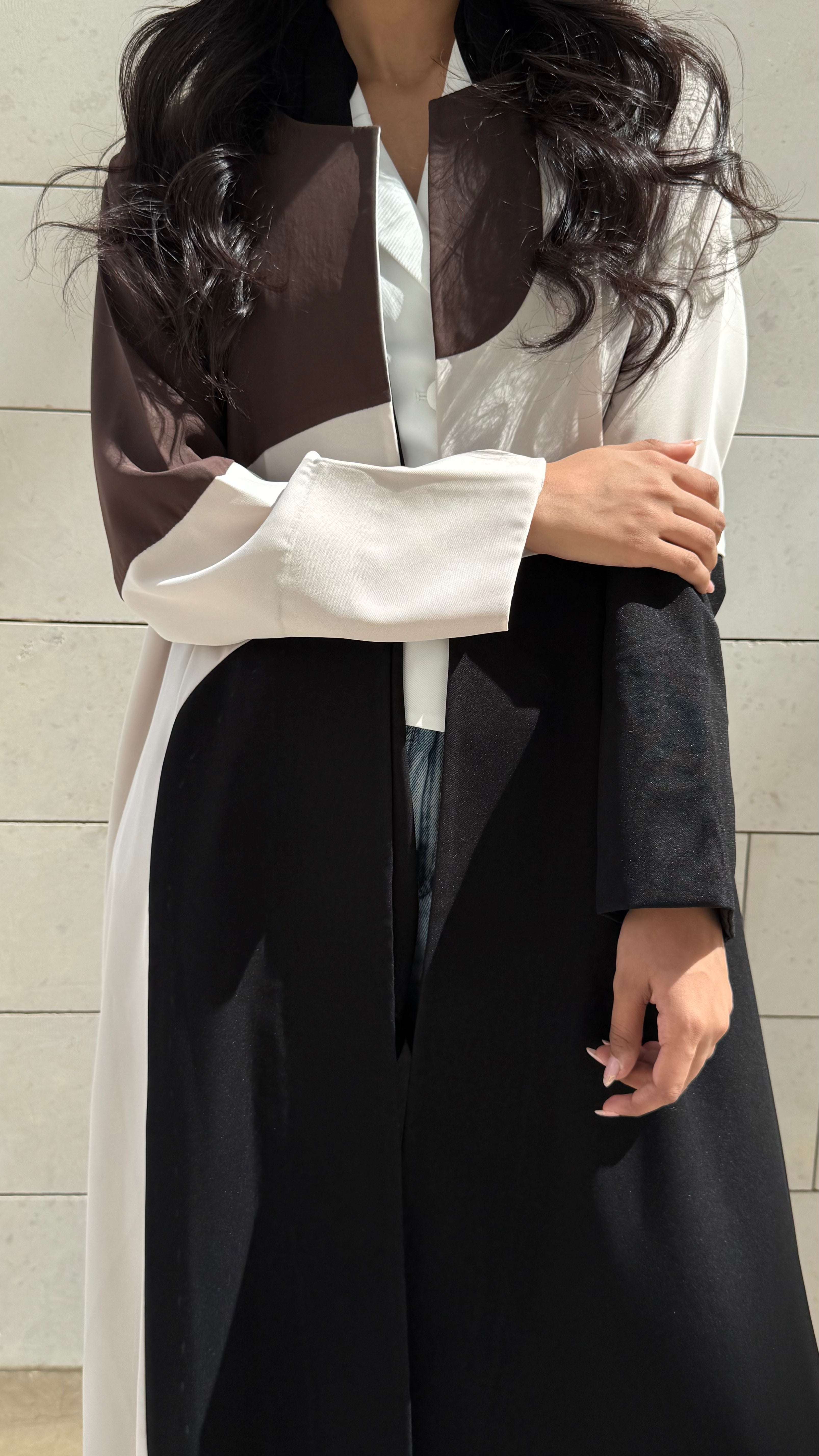 MW1749- عباية بالوان متداخلة - Aya