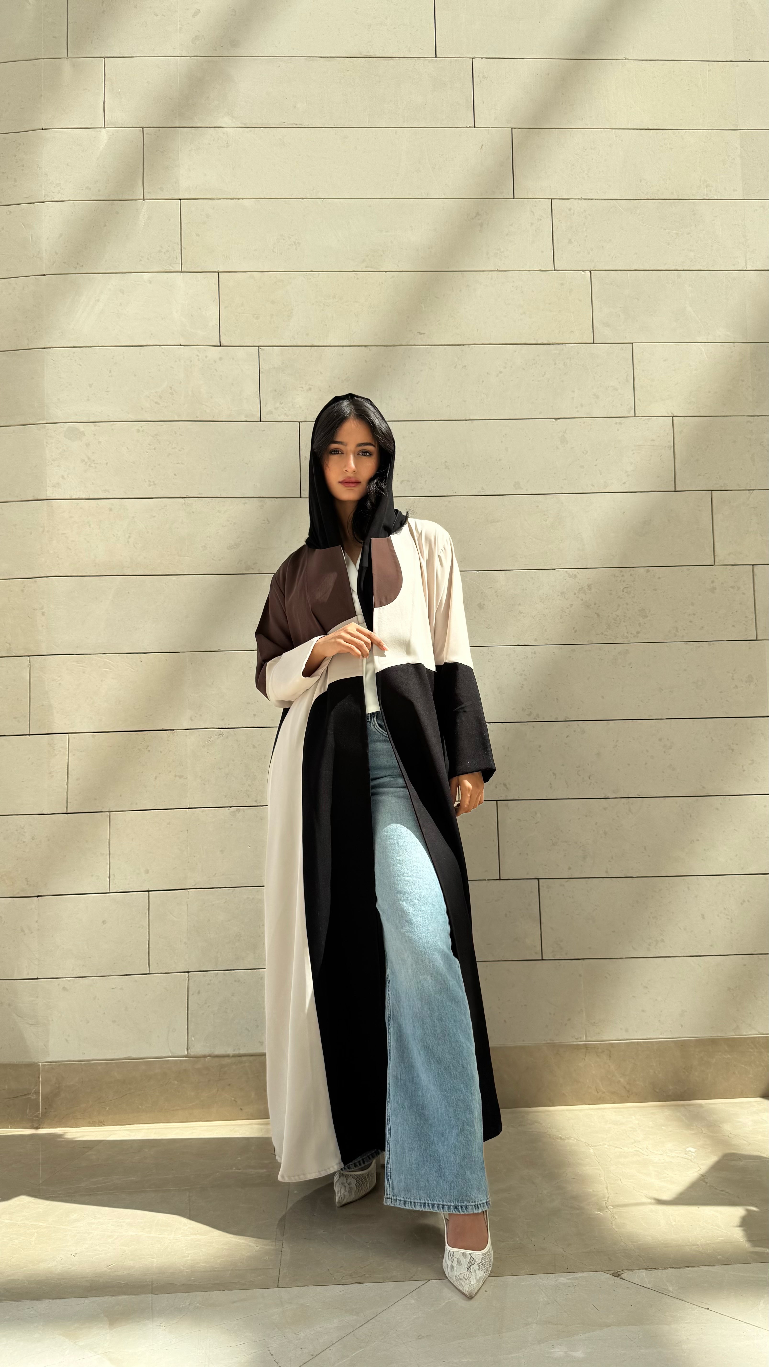 MW1749- عباية بالوان متداخلة - Aya