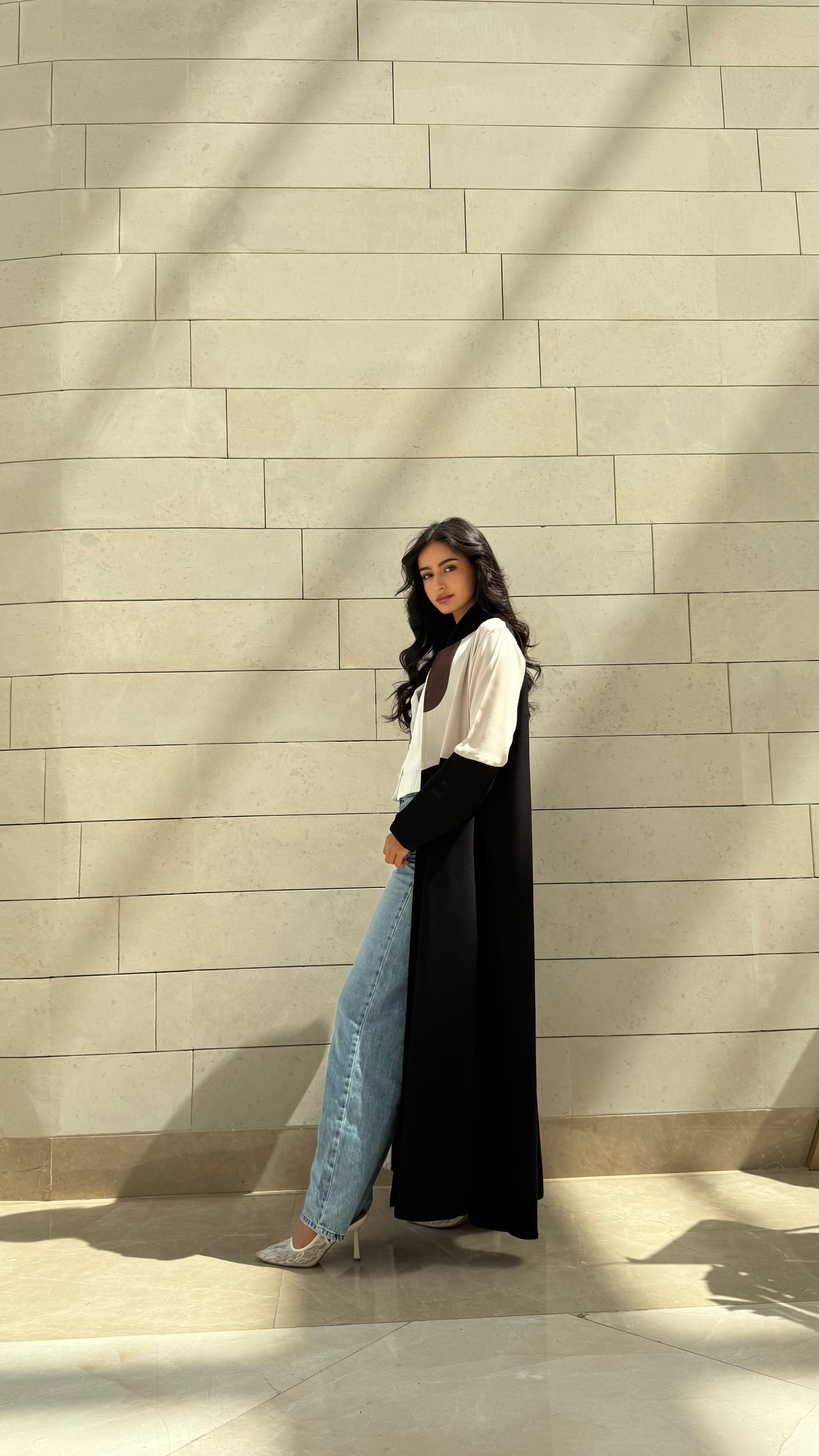 MW1749- عباية بالوان متداخلة - Aya