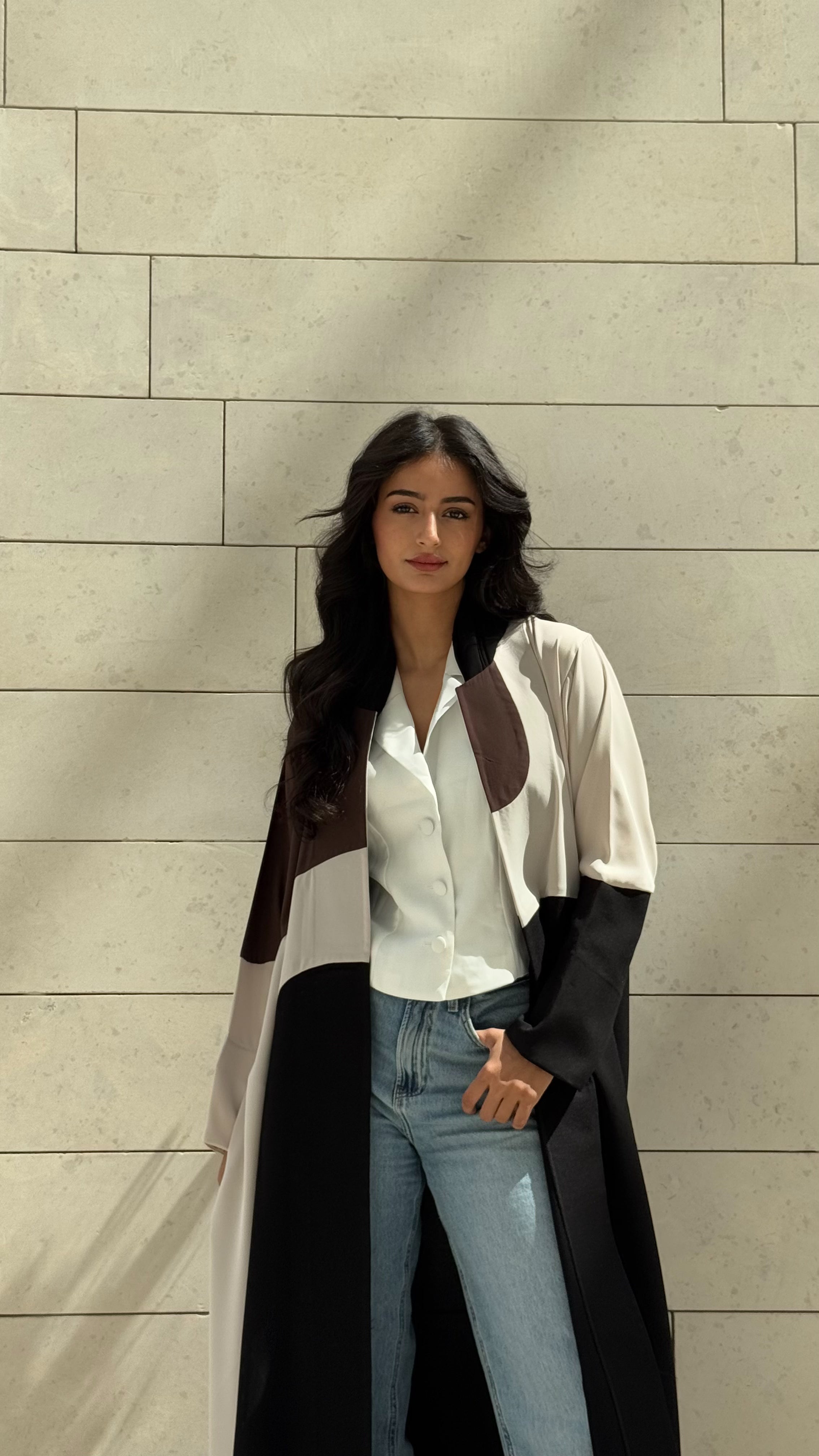 MW1749- عباية بالوان متداخلة - Aya