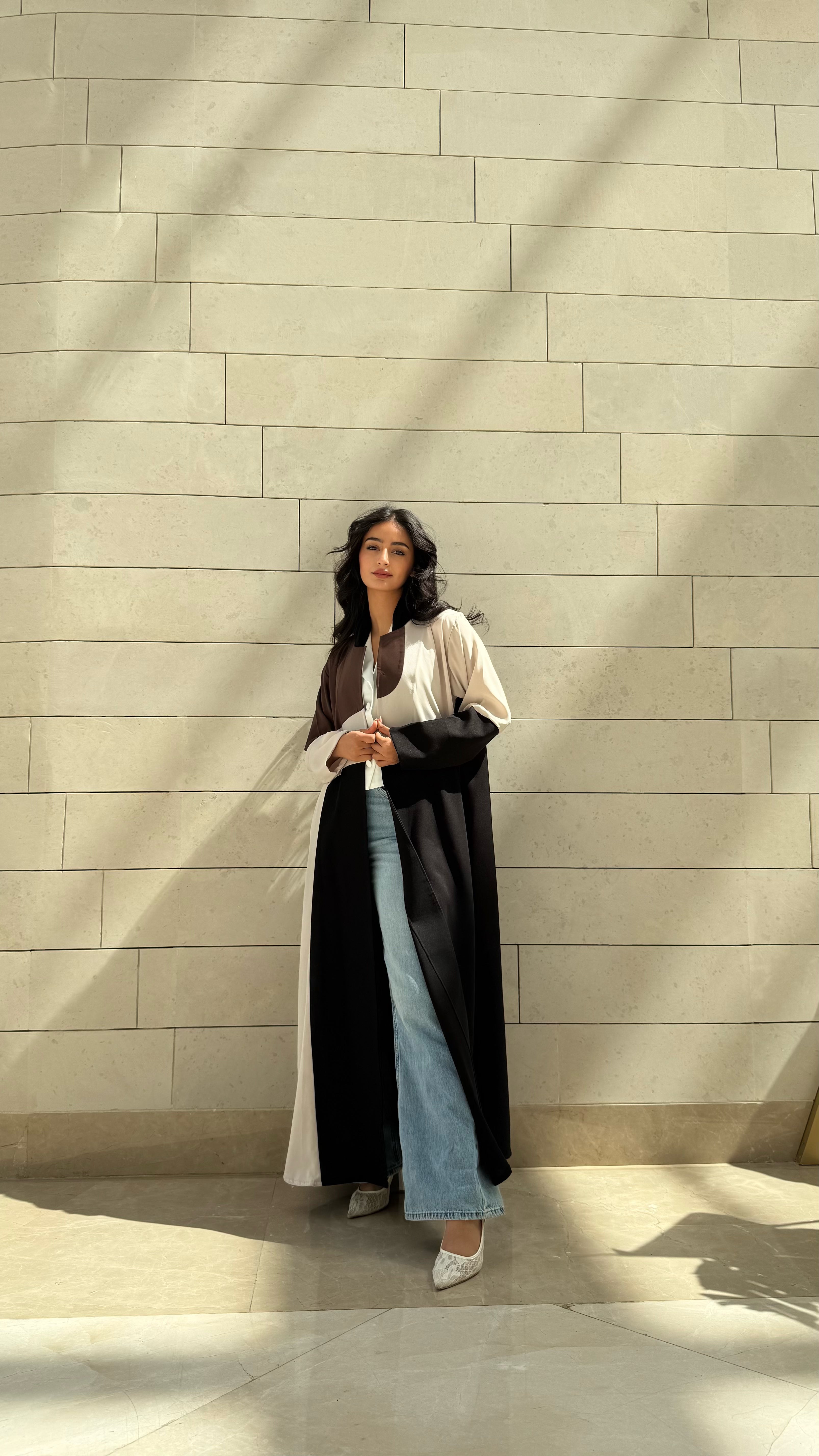 MW1749- عباية بالوان متداخلة - Aya