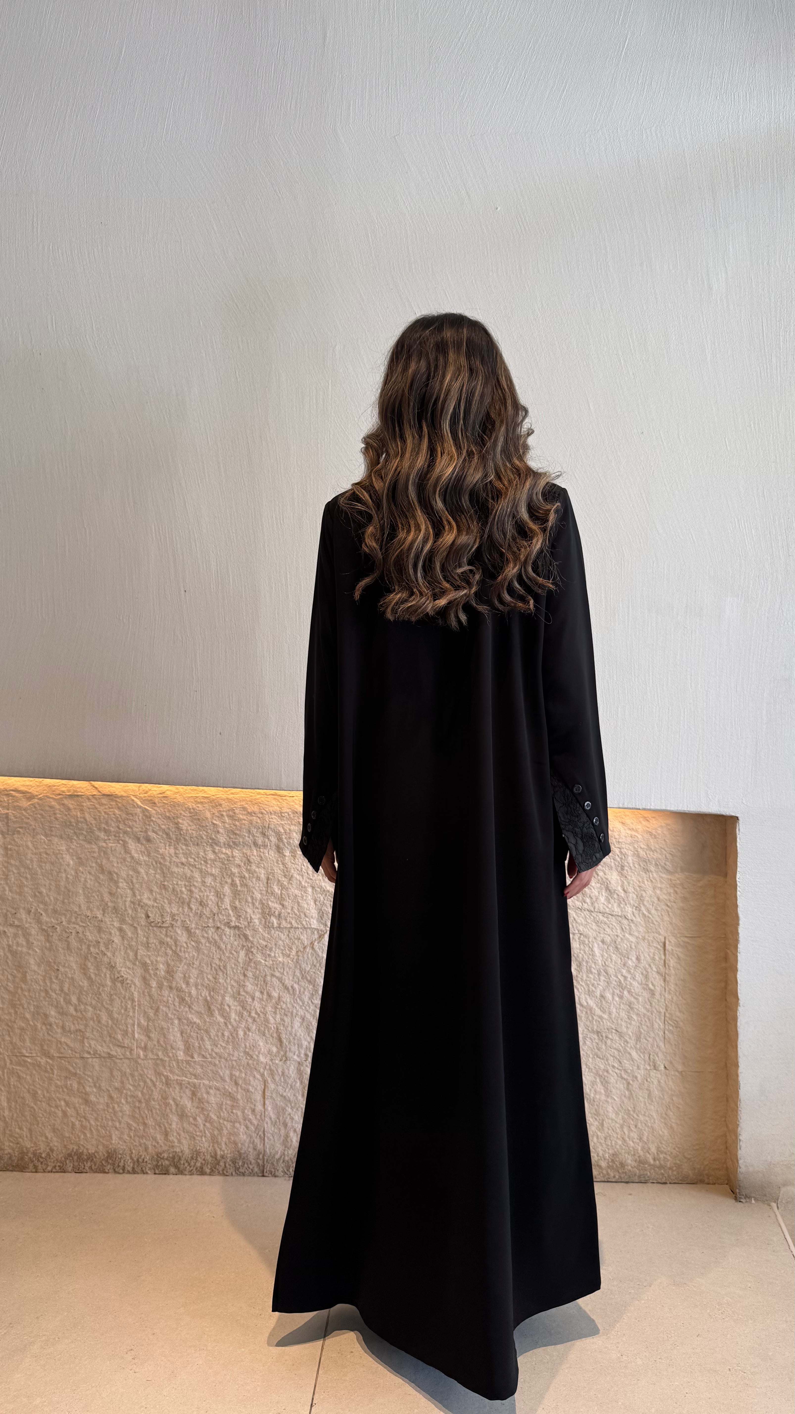 MW1784 - عباية بليزر قماش كوبرا تدخيلة جاكار هندي - Aya