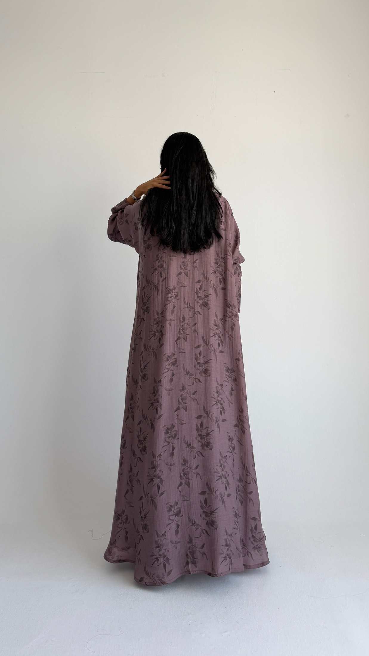 MWT2092 - Printed Chiffon Abaya | عباية شيفون مطبوعة - Aya