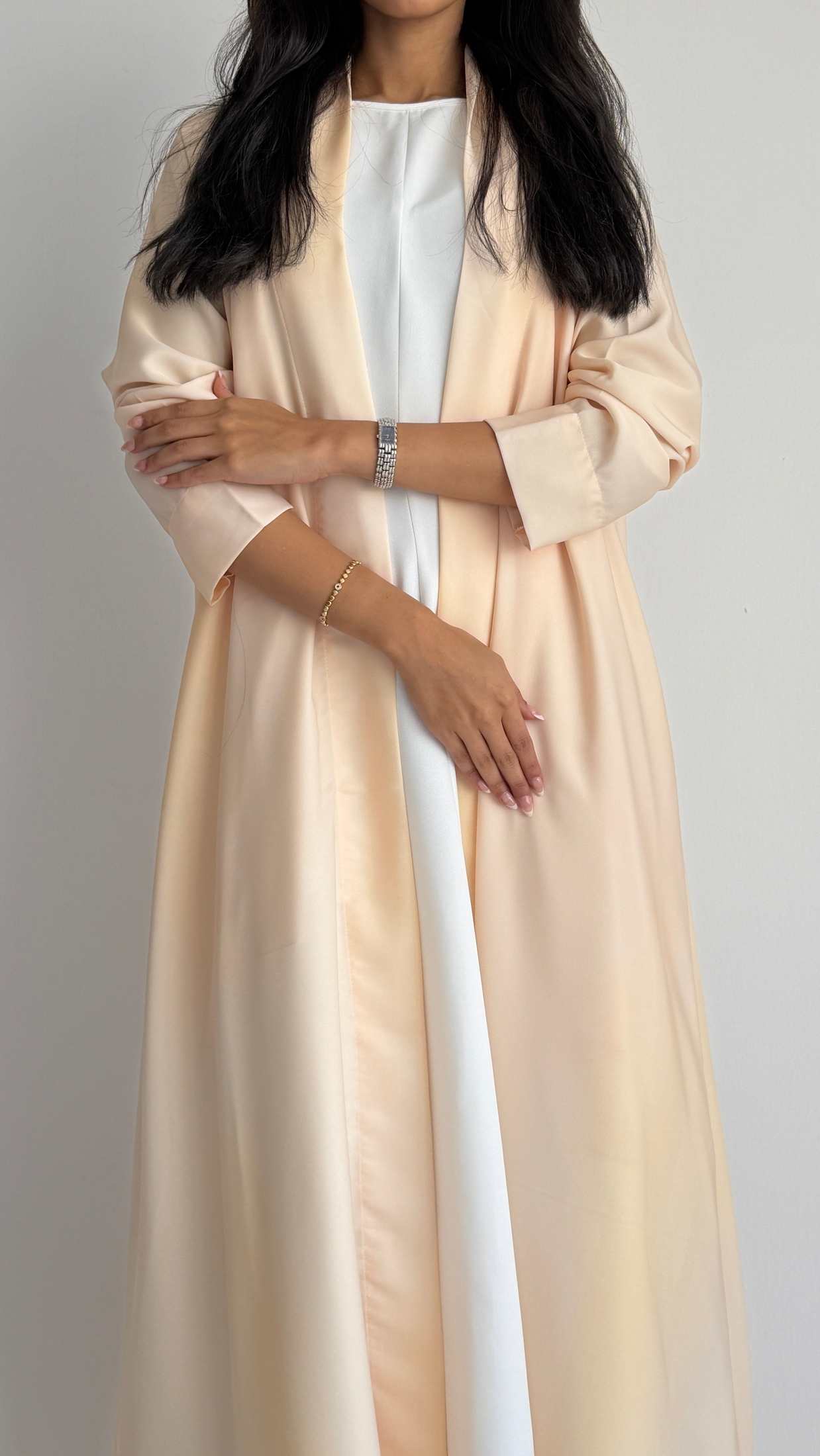 MW1475 - عباية مطبوعة صيفية | Butter Yellow Grace - Aya