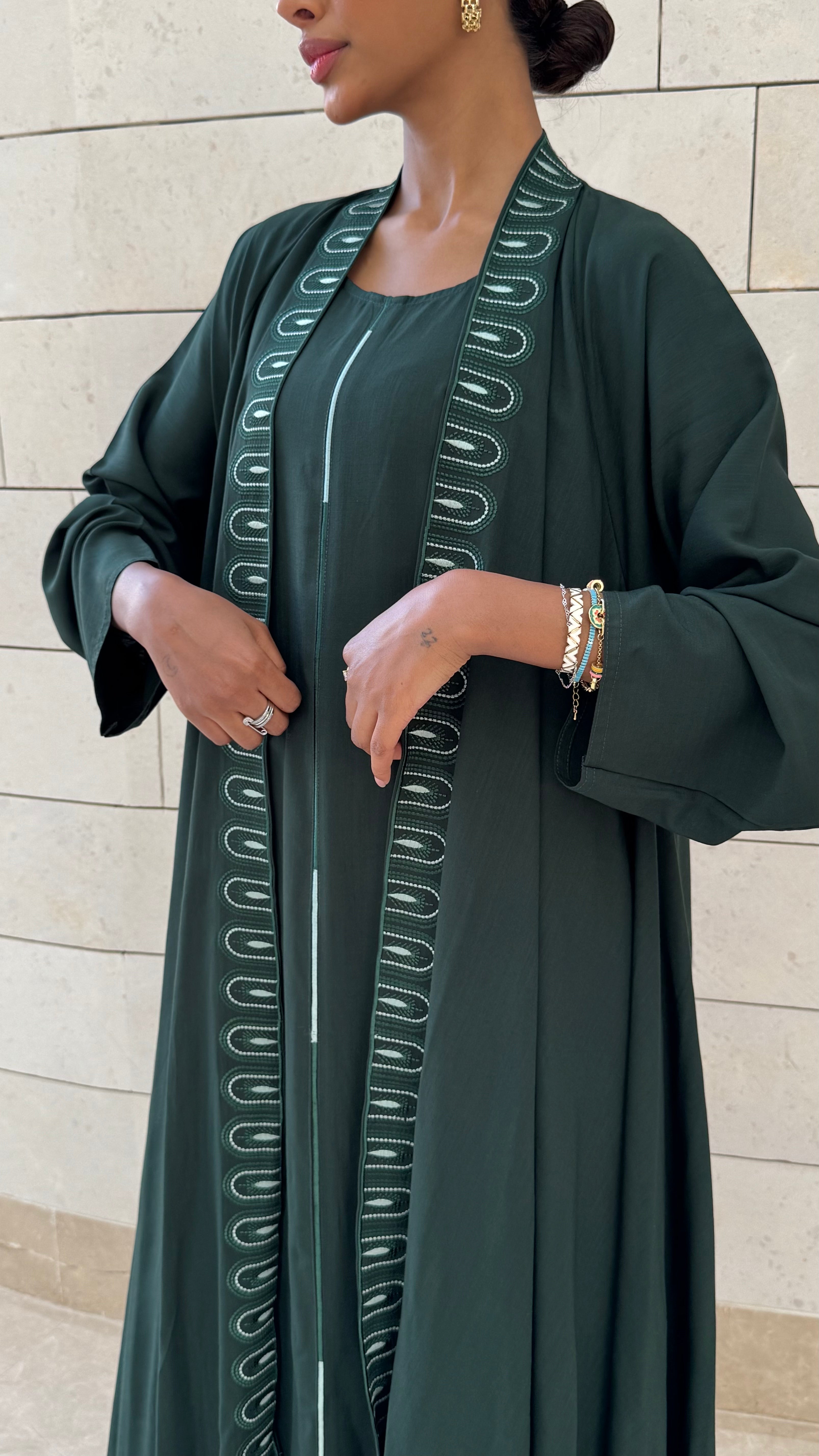 MWT308 - عباية لنن بارد|Linen - Aya