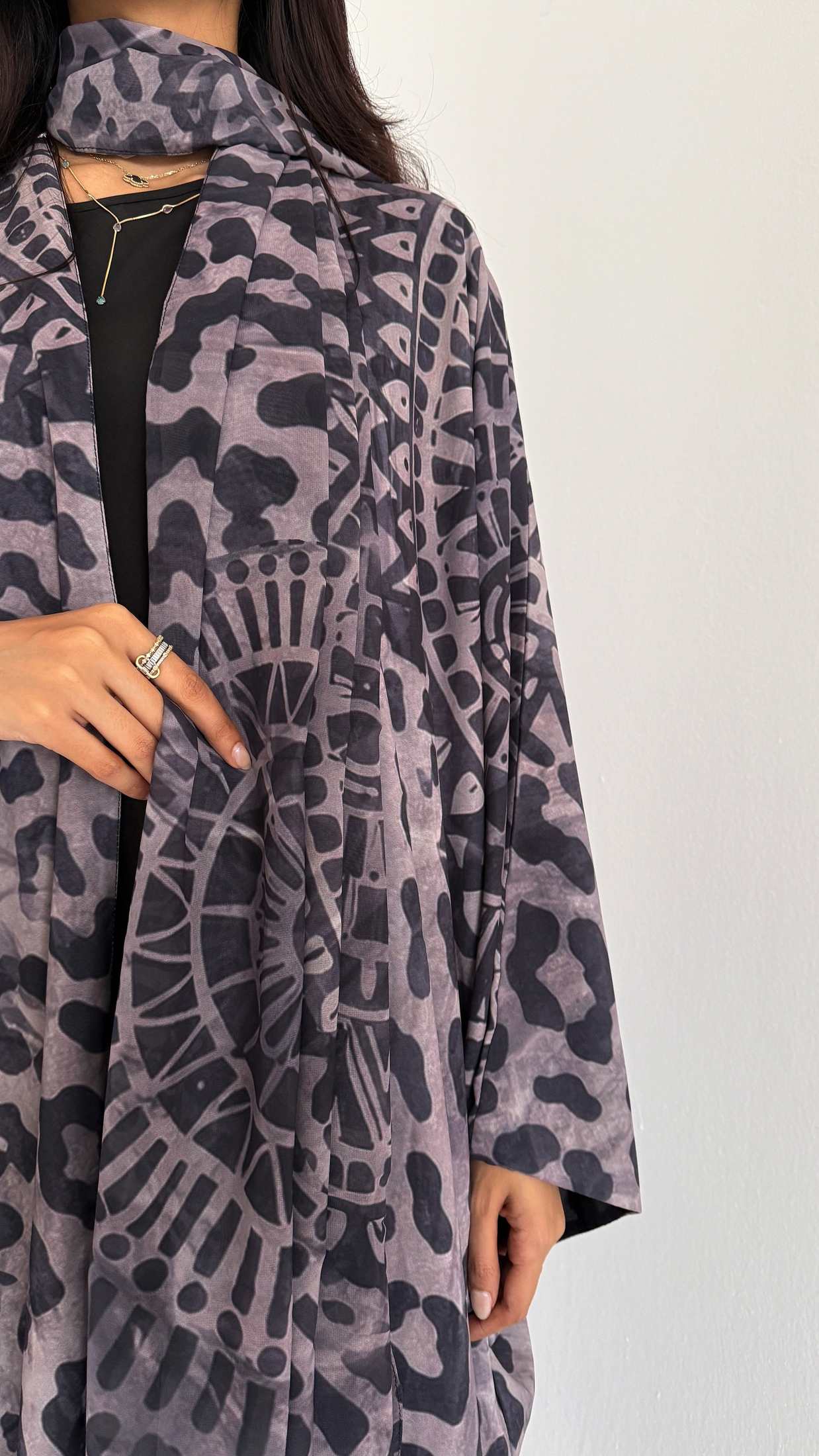 MWT1170 - عباية طباعة | Printed Abaya - Aya