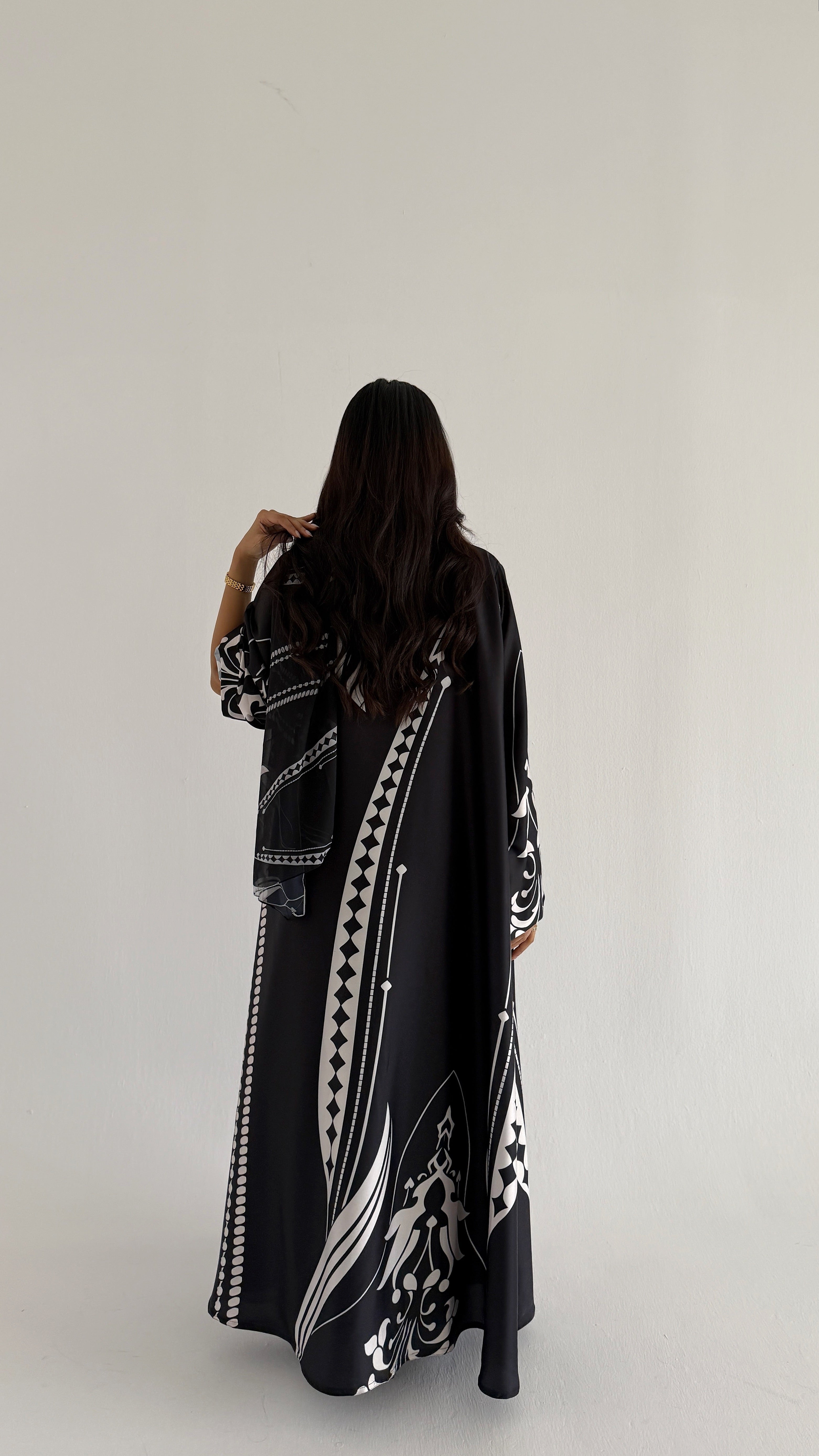 MWT1132 - عباية طباعة | Printed Abaya - Aya