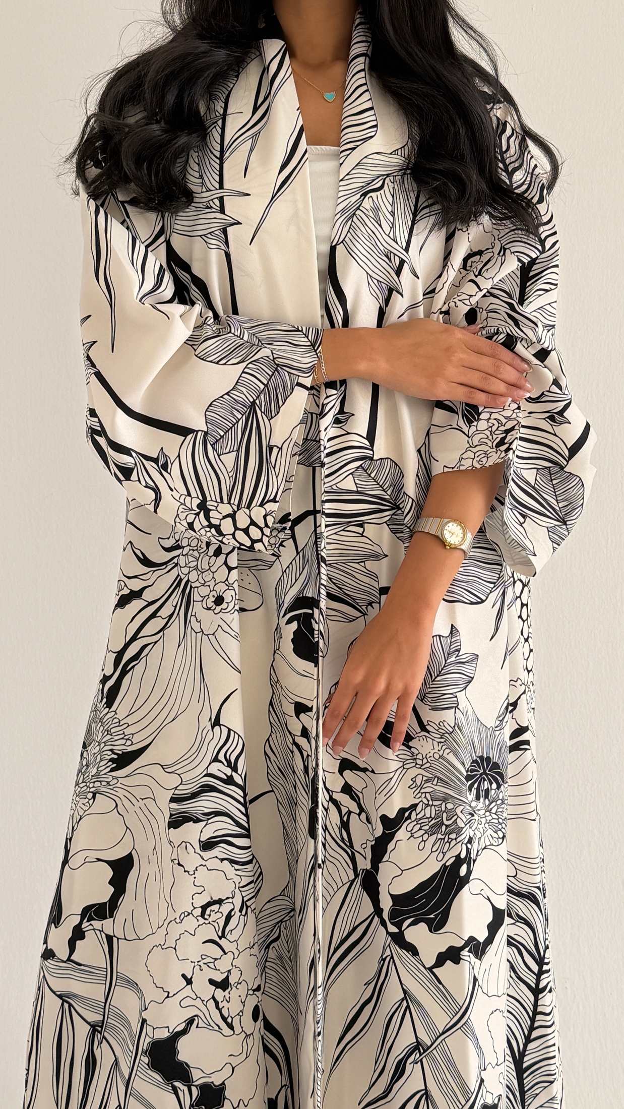 MW2208 - عباية طباعة | Printed Abaya - Aya
