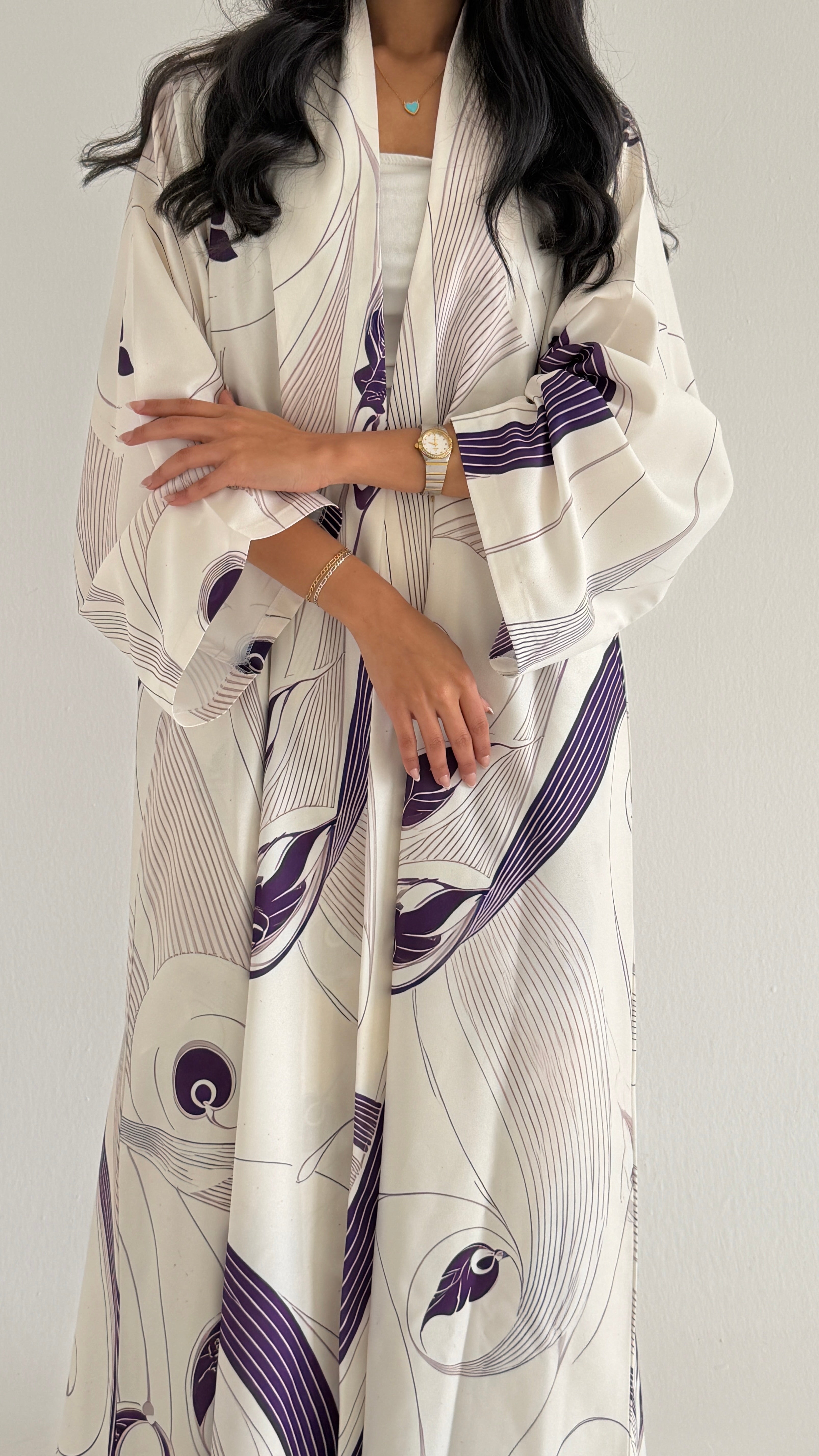 MWT1146 - عباية طباعة | Printed Abaya - Aya