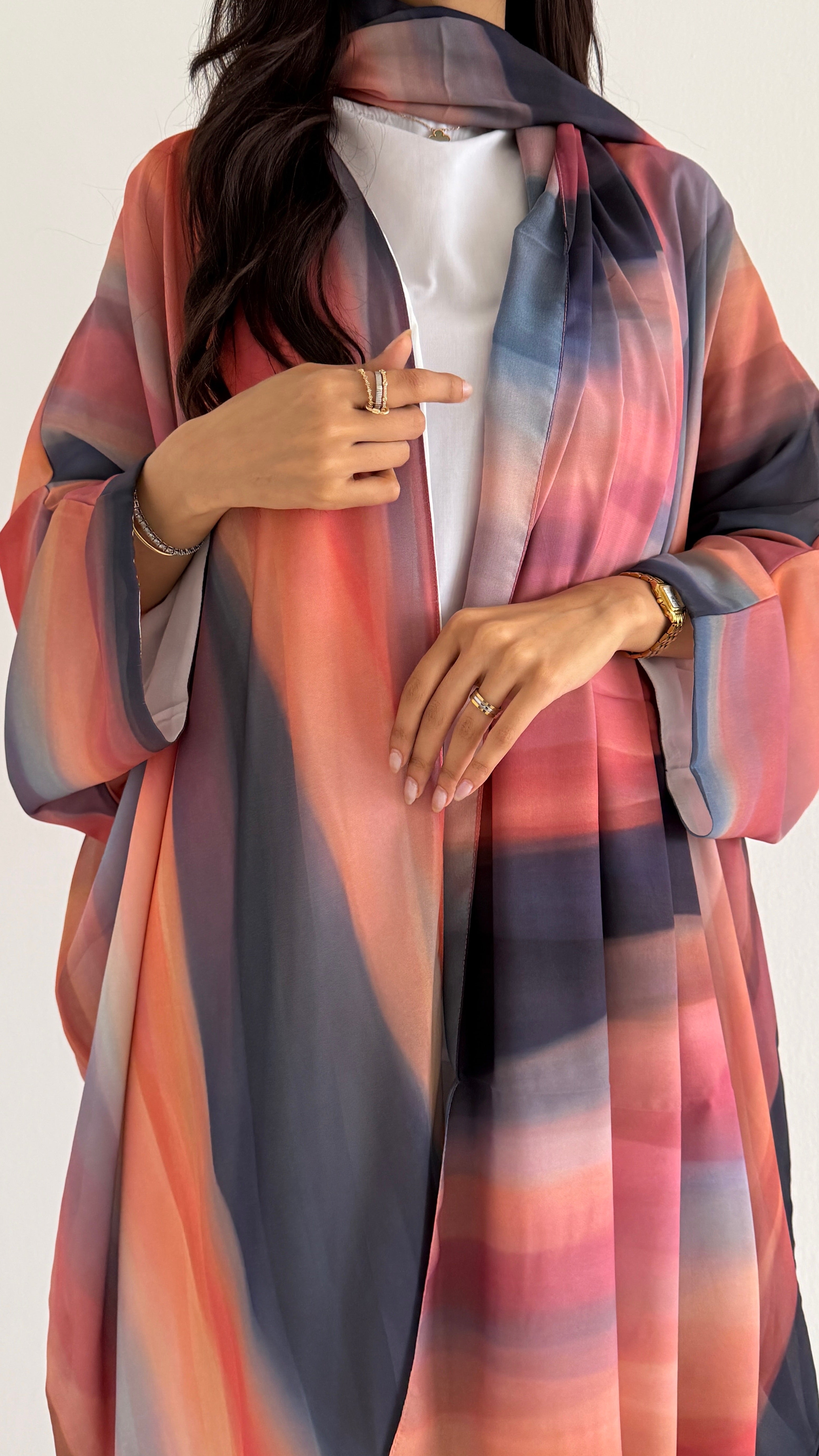 MWT2060 - عباية طباعة صيفية | Summer printed abaya - Aya