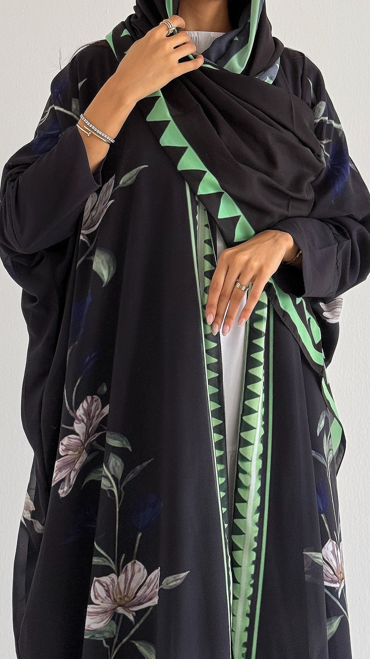 MWT2063 - عباية طباعة صيفية | Summer printed abaya - Aya