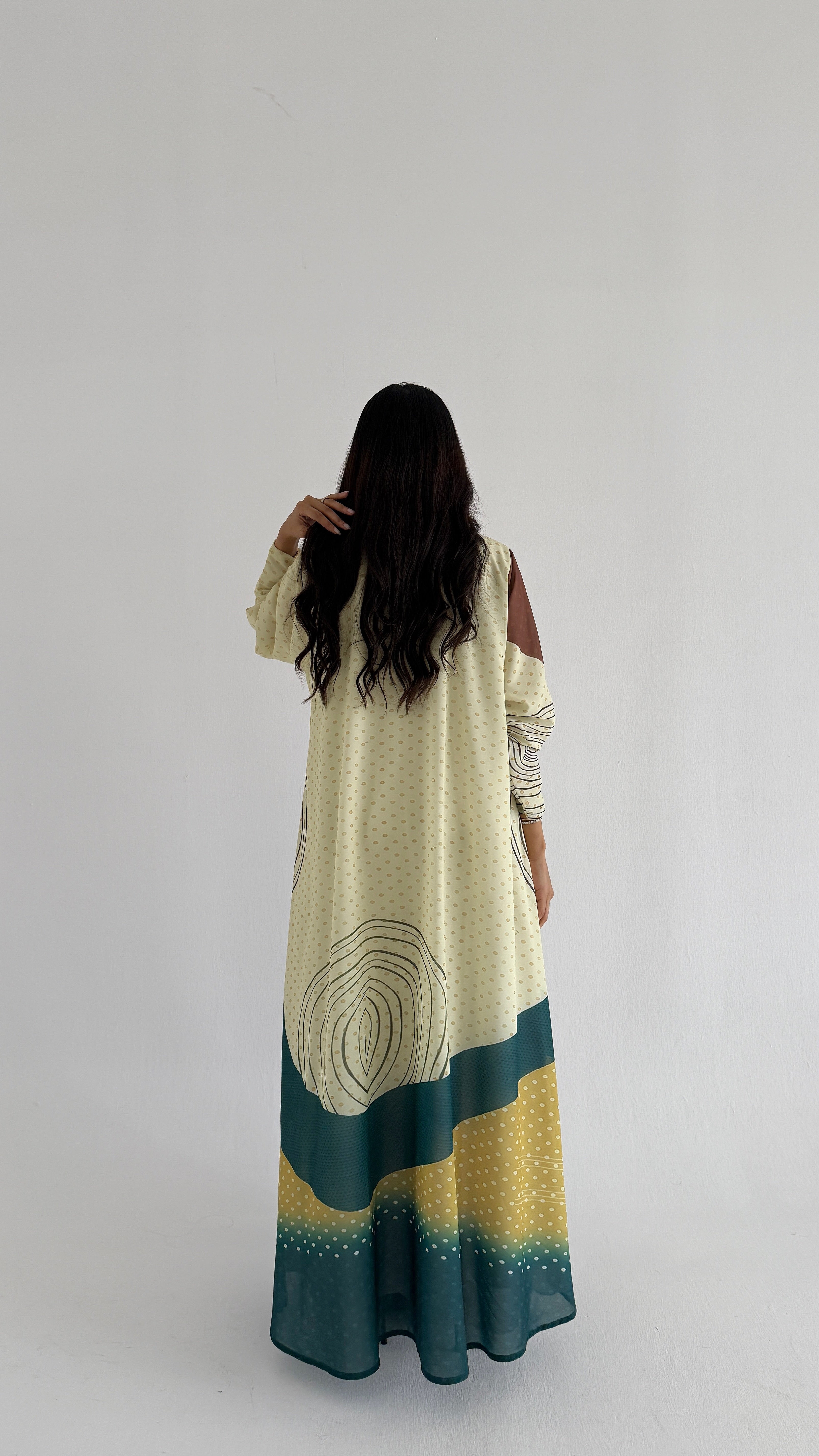 MWT2062 - عباية طباعة صيفية | Summer printed abaya - Aya