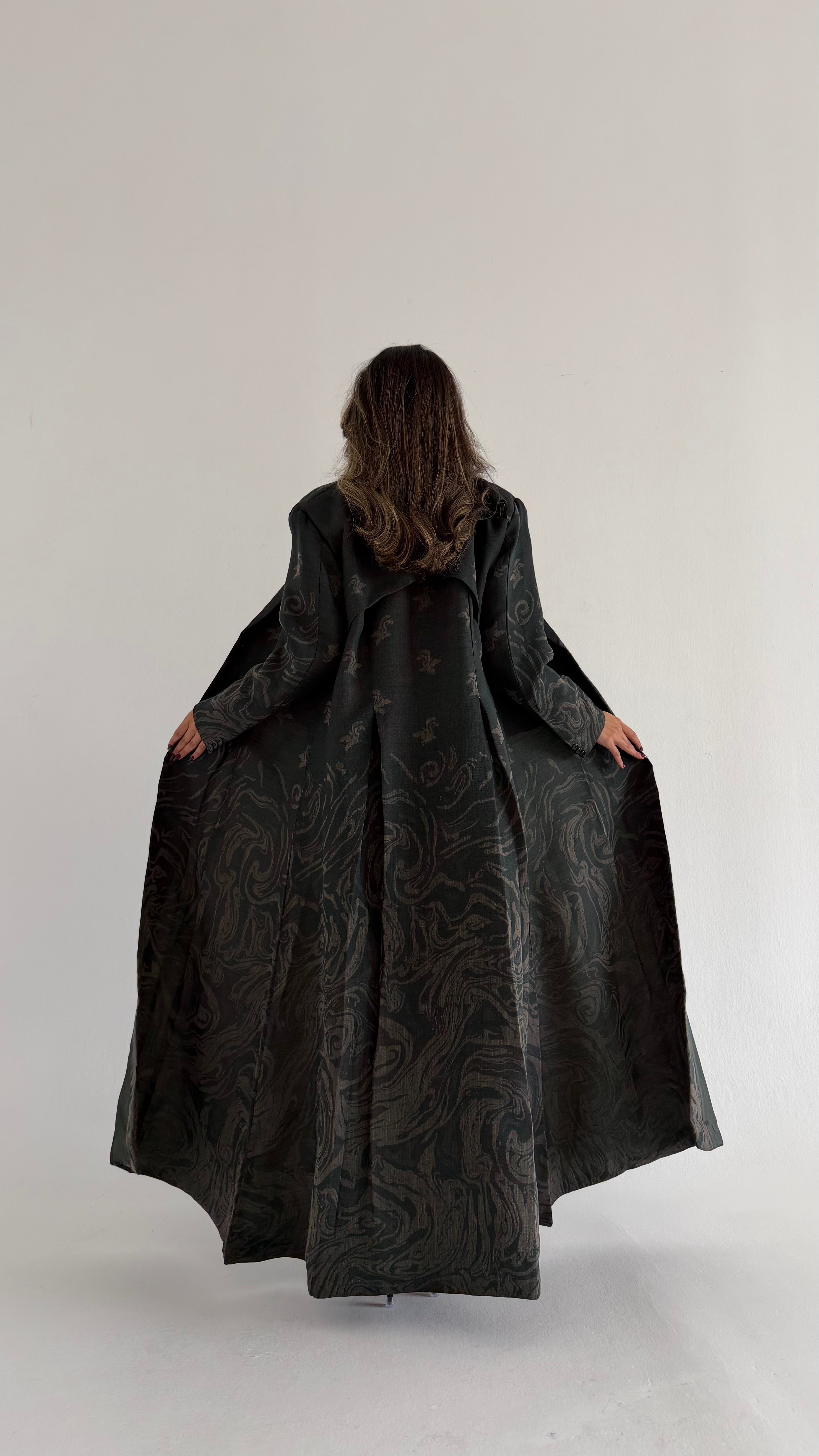 MW1791 - عباية لنن هندي بقصة بليزر - Aya