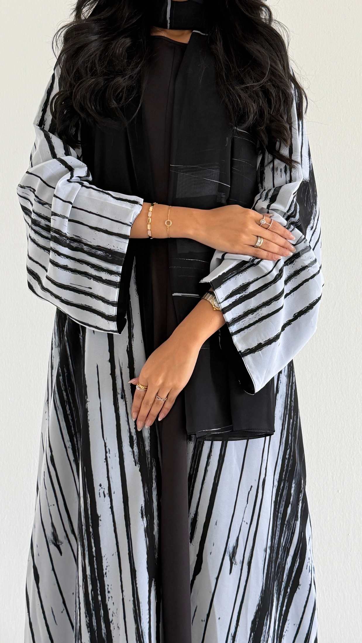 MWT1076 - عباية طباعة | Printed Abaya - Aya