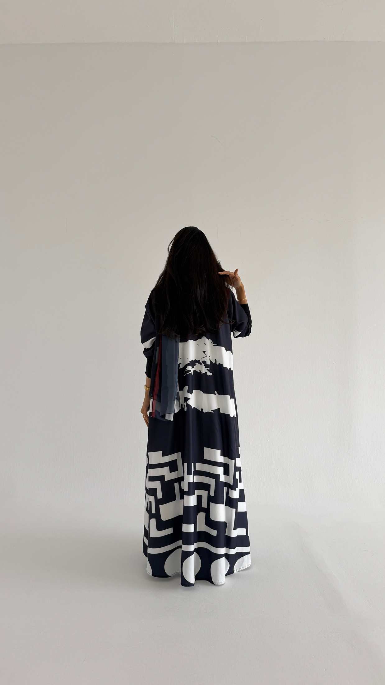 MWT1162 - عباية طباعة | Printed Abaya - Aya