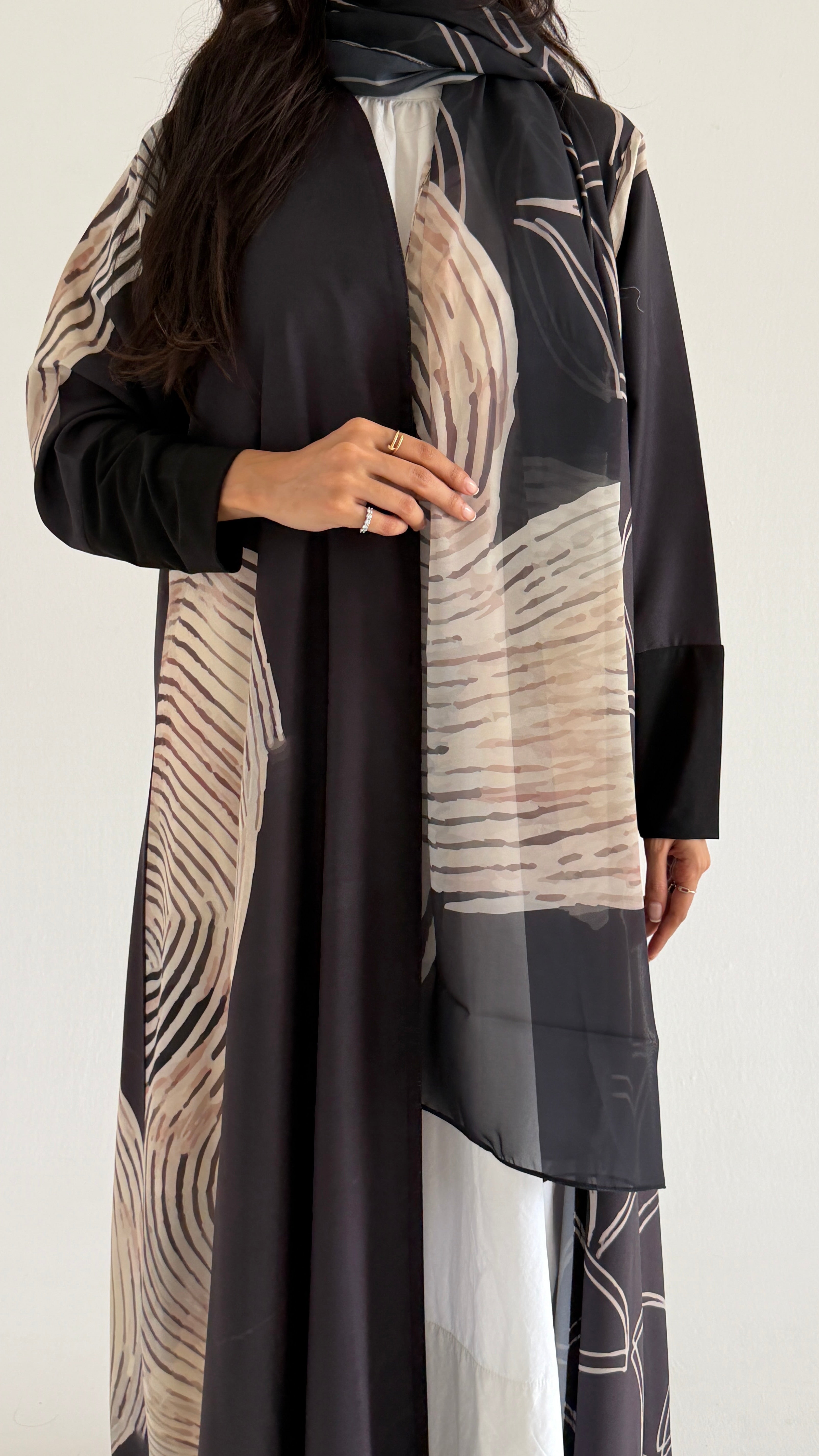 MWT1157 - عباية طباعة | Printed Abaya - Aya