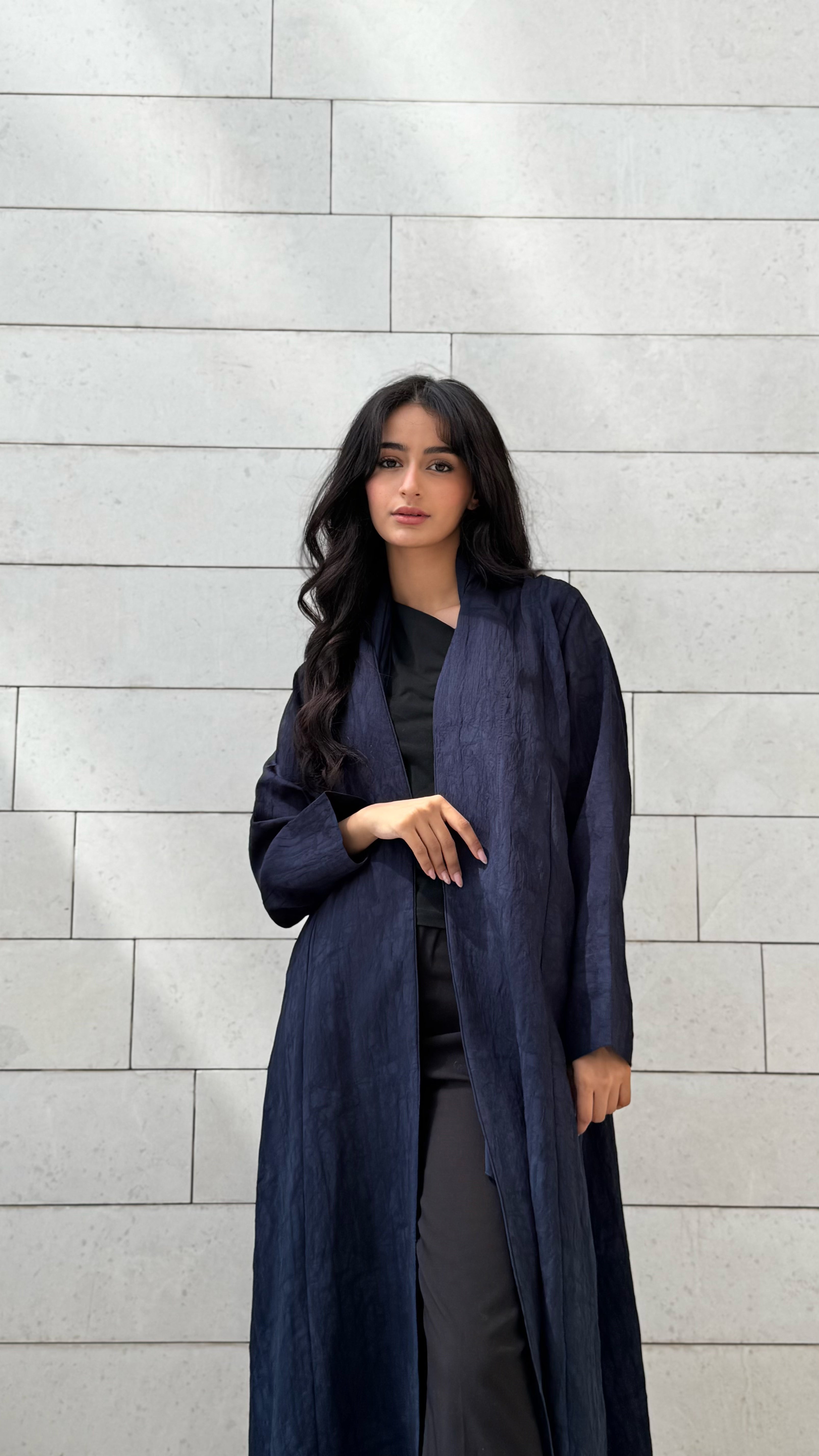 MWT658 - عباية كحلي جاكار - Aya