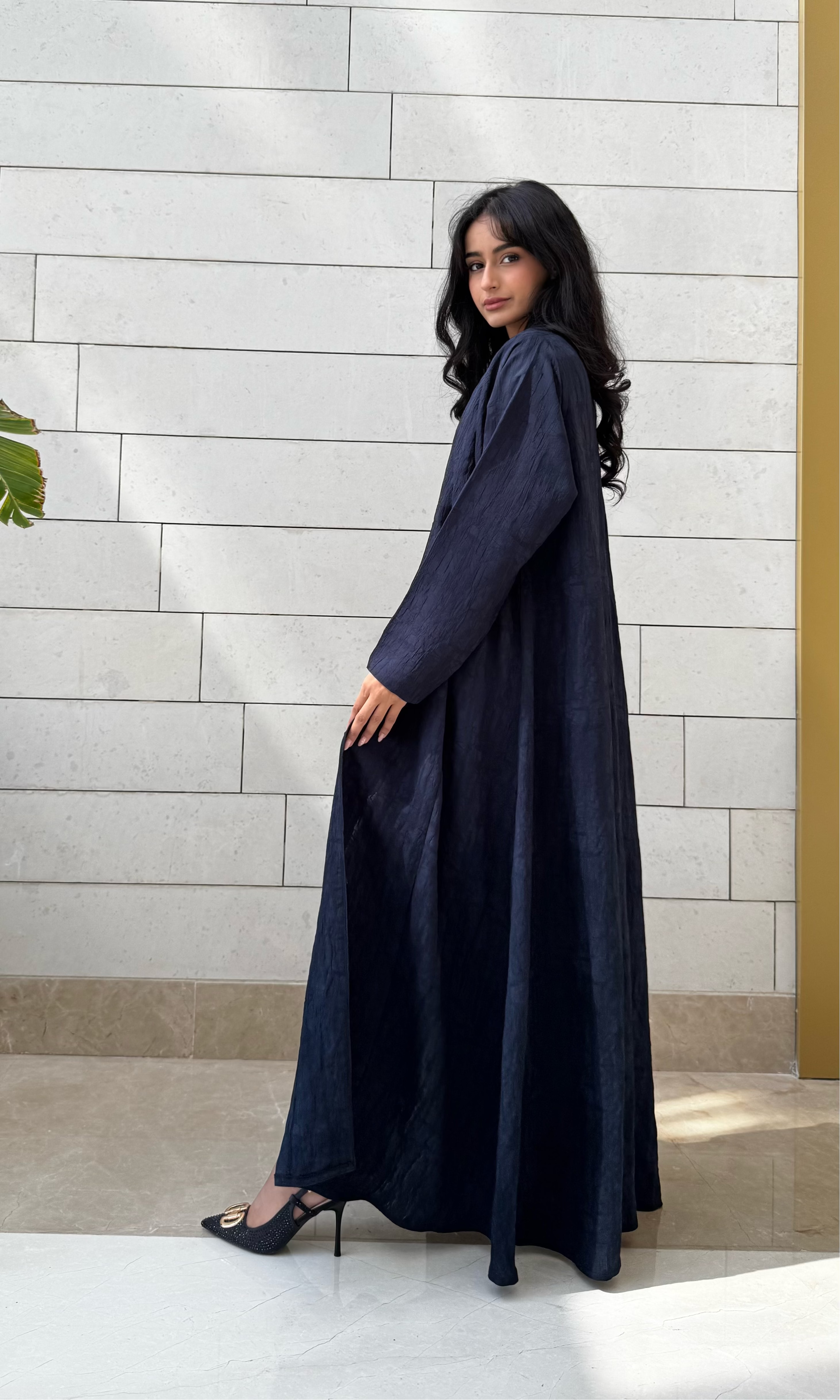 MWT658 - عباية كحلي جاكار - Aya