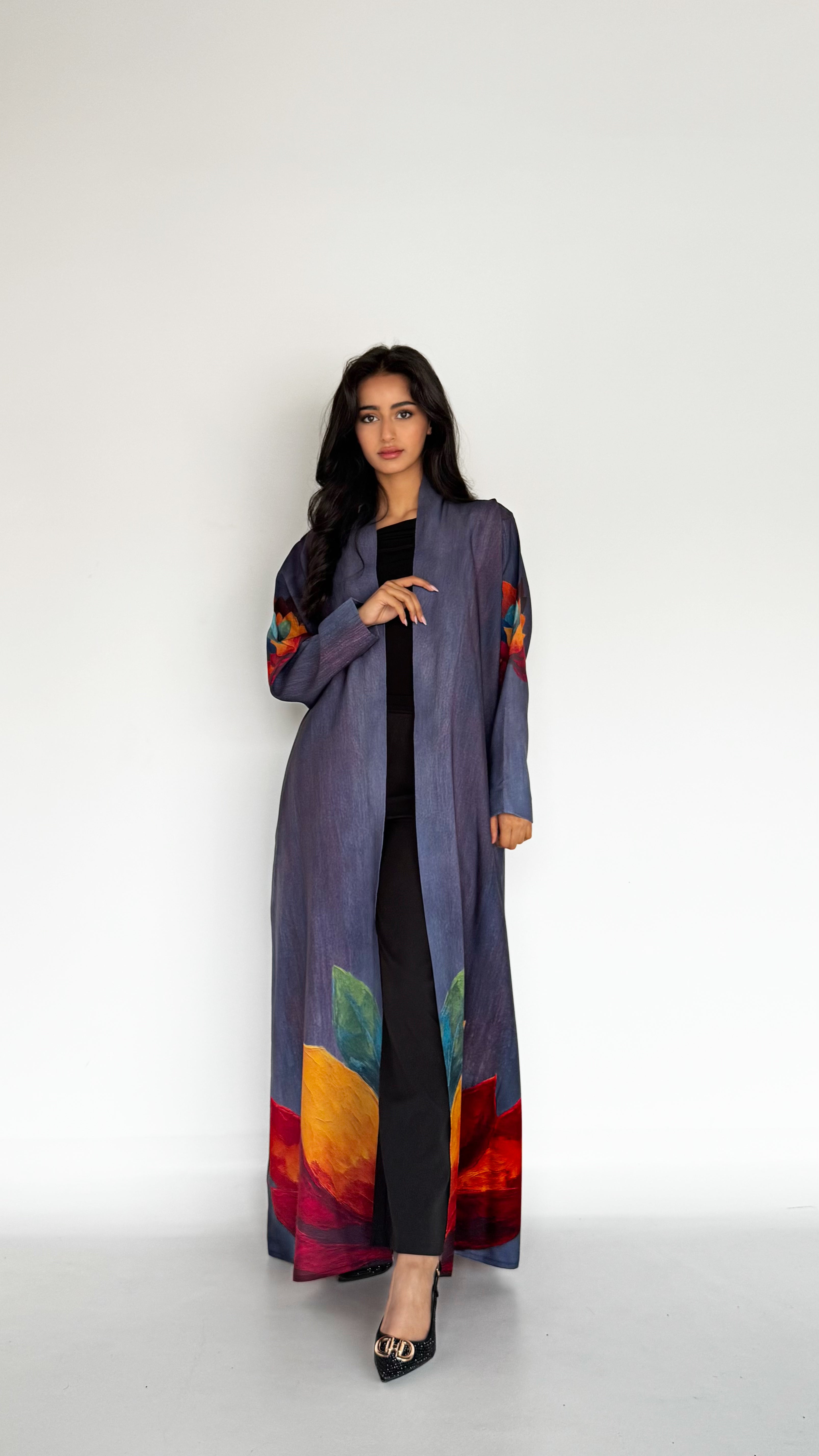 MW1800 - عباية طباعة بالوان متناغمة - Aya