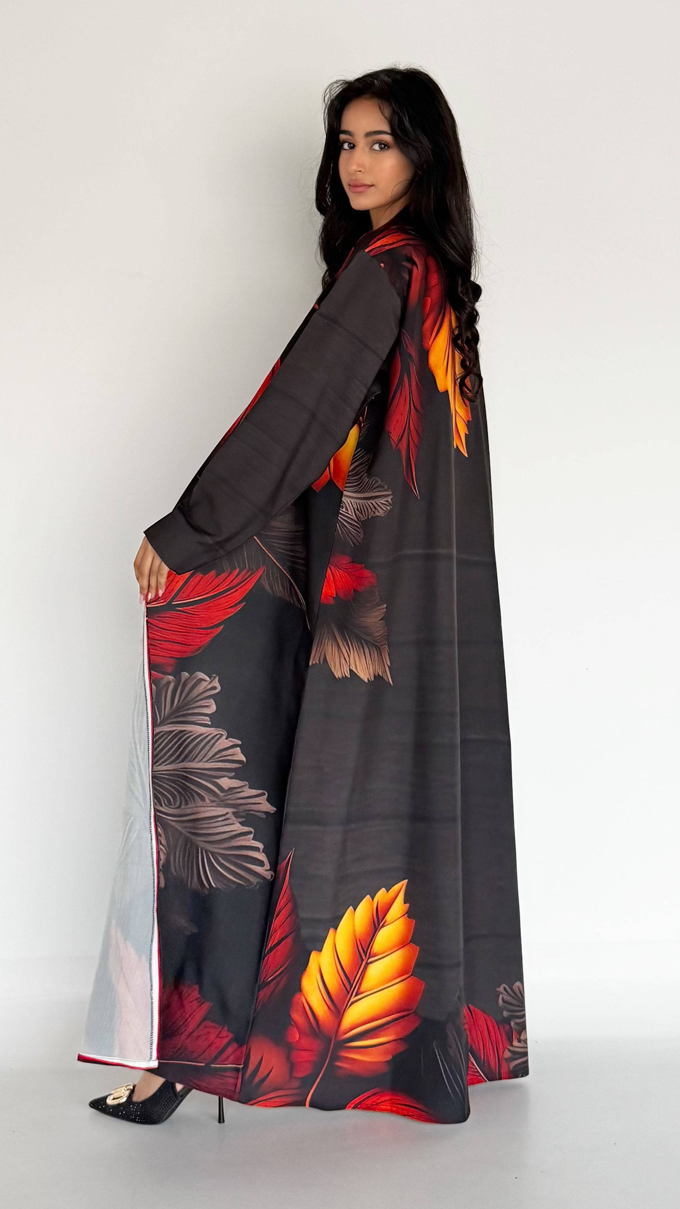 MW1799 - عباية طباعة بالوان متناغمة - Aya