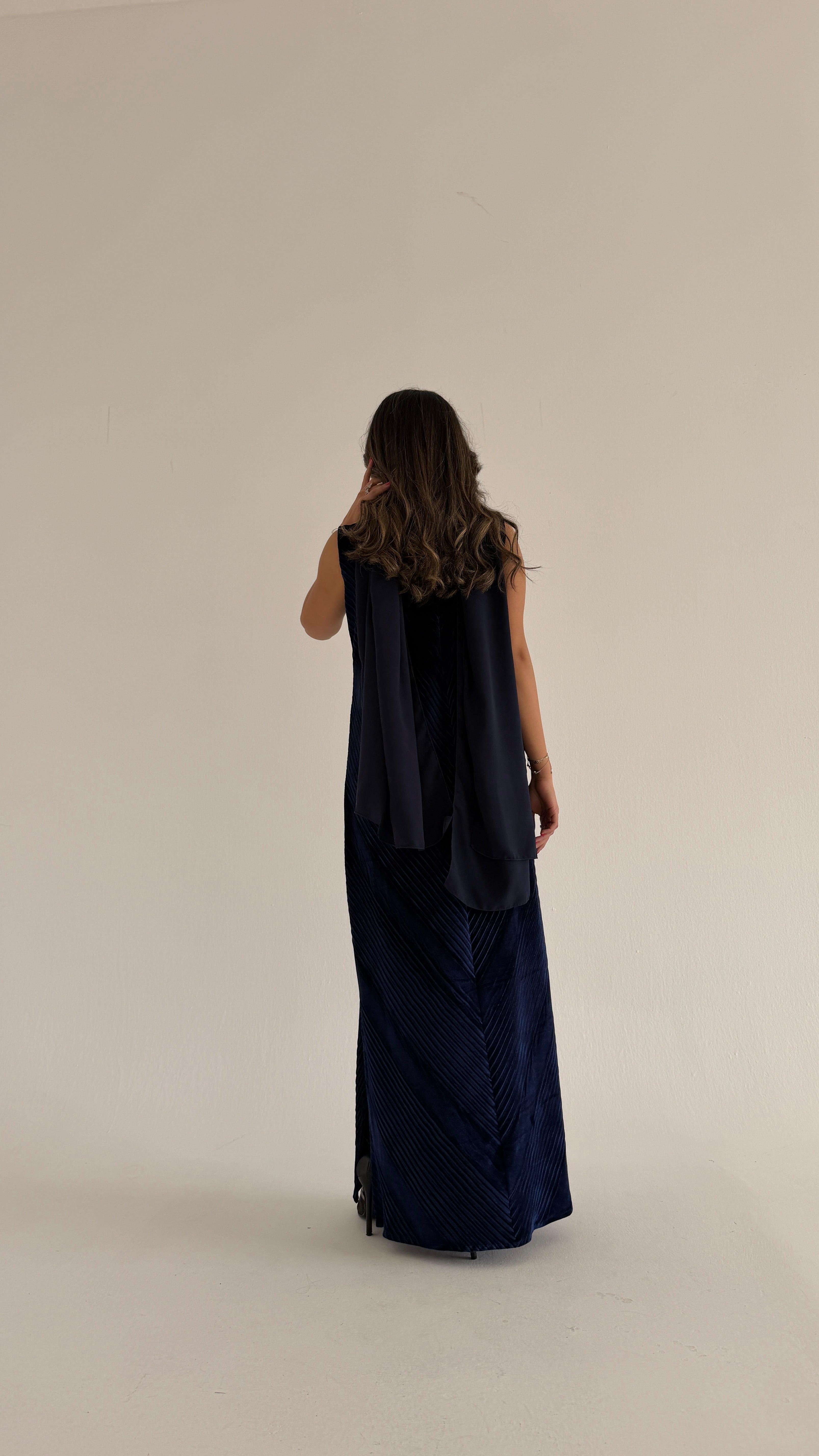 MWJ018 - جلابية شامواه مع اضافة شال خارجي - Aya