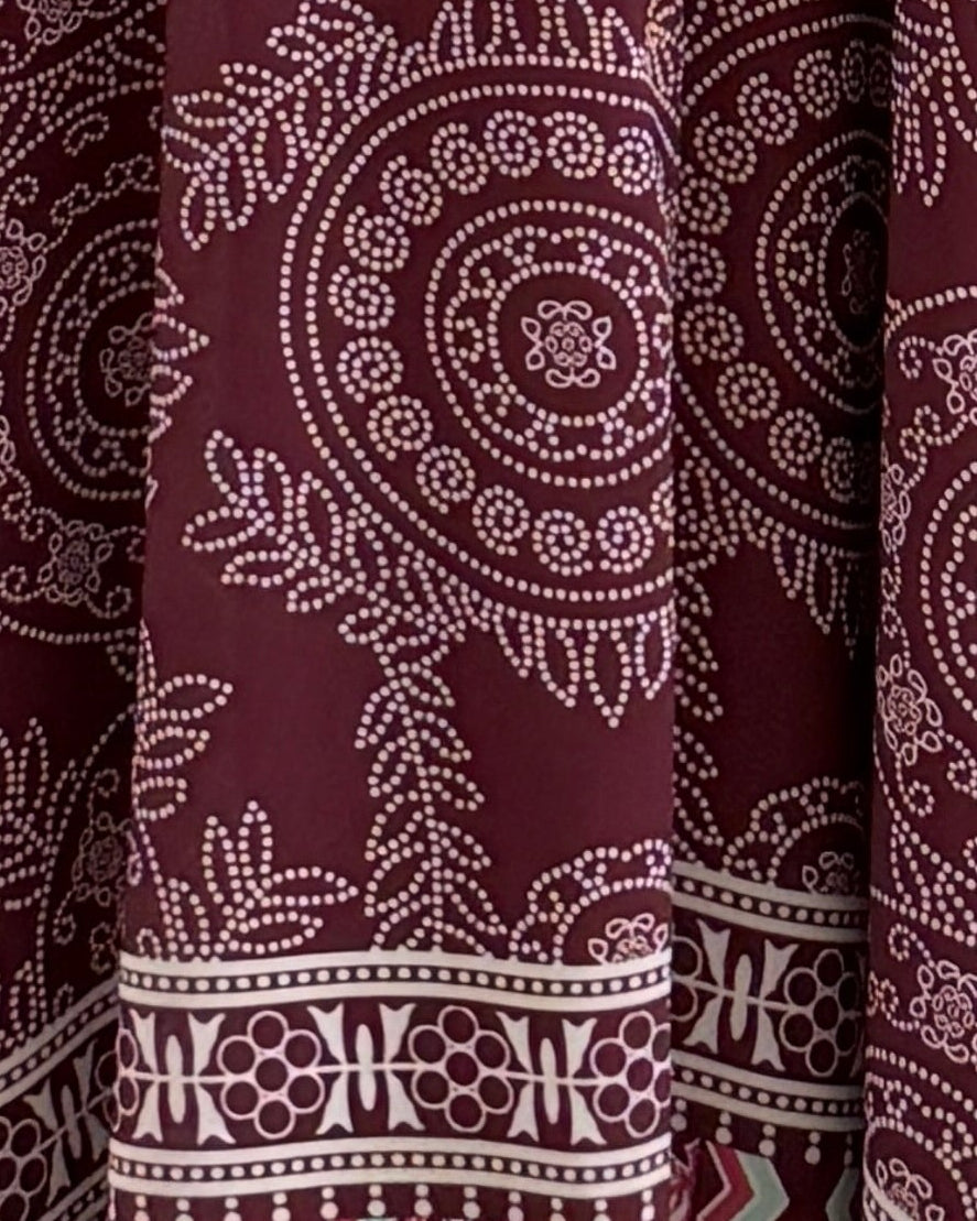 MWT2041 - عباية شيفون مشجرة صيفية - Aya