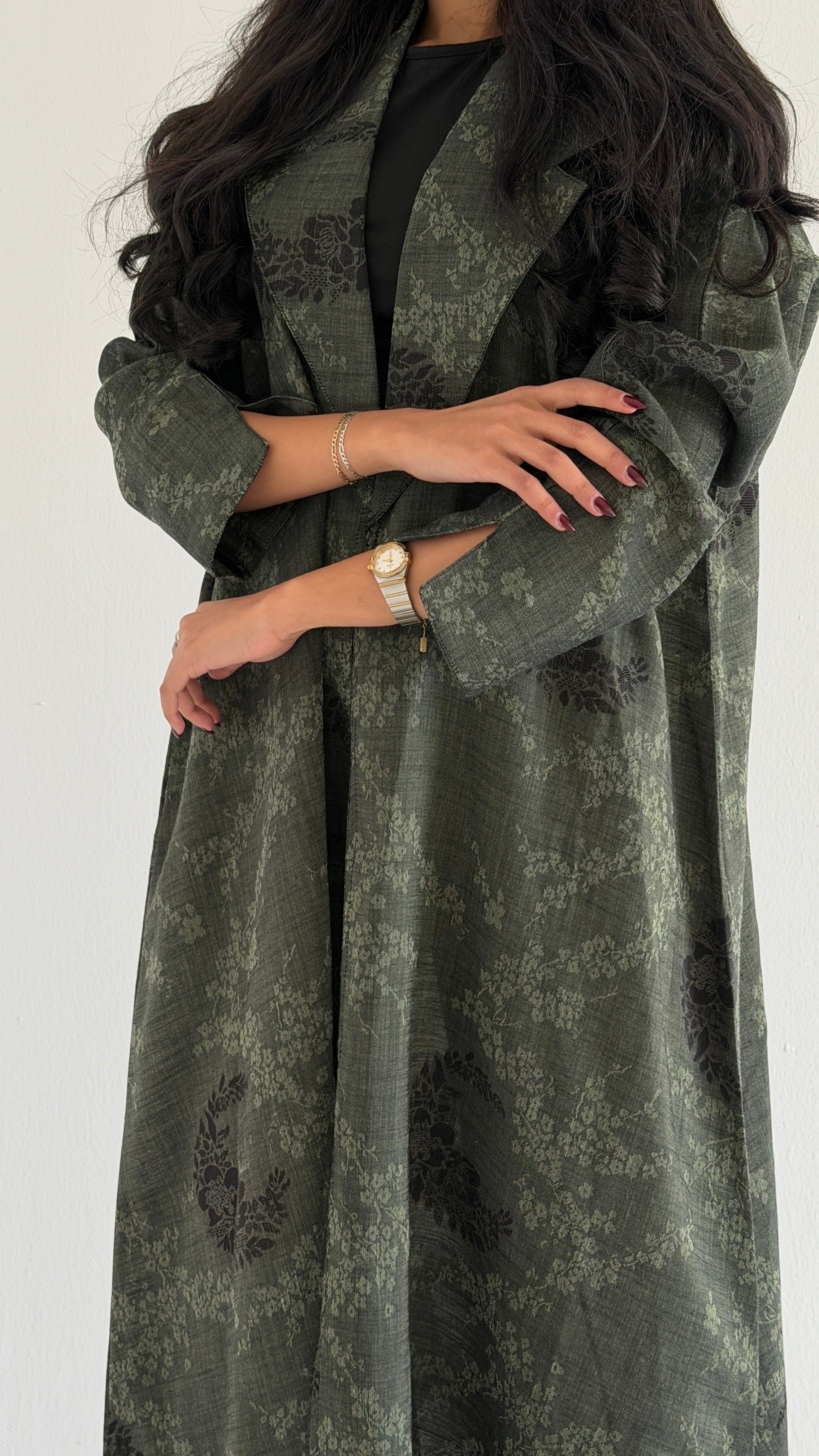 MWT1004 -عباية لنن مطرزة - Aya