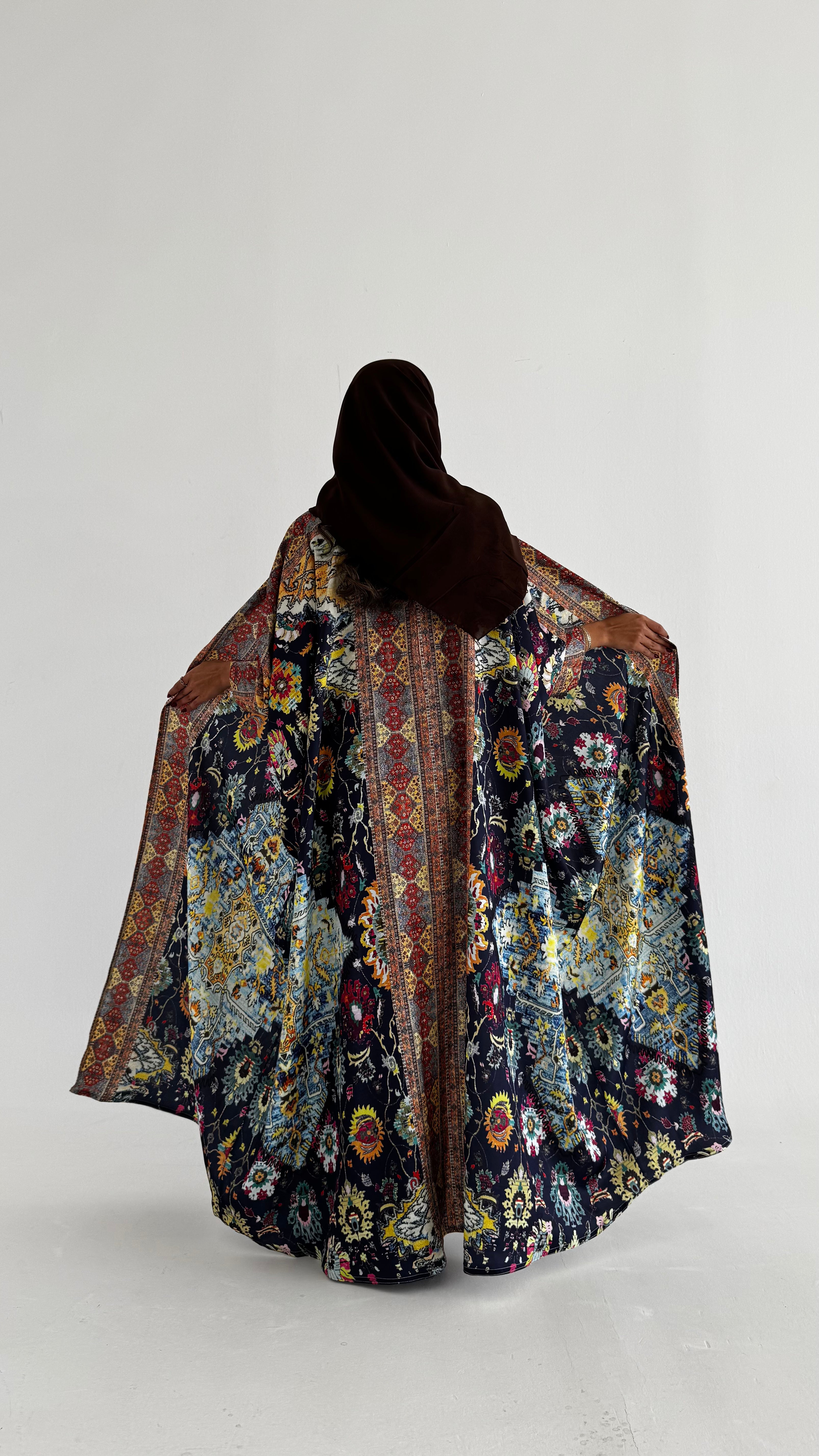 MW1713 - عباية حرير برنت كامل - Aya