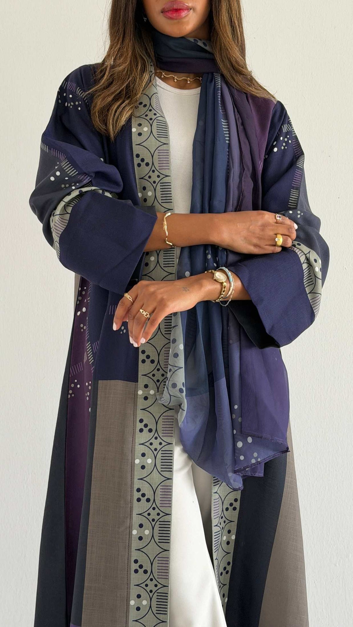 MWT1532 عباية طباعة | Printed Abaya - Aya