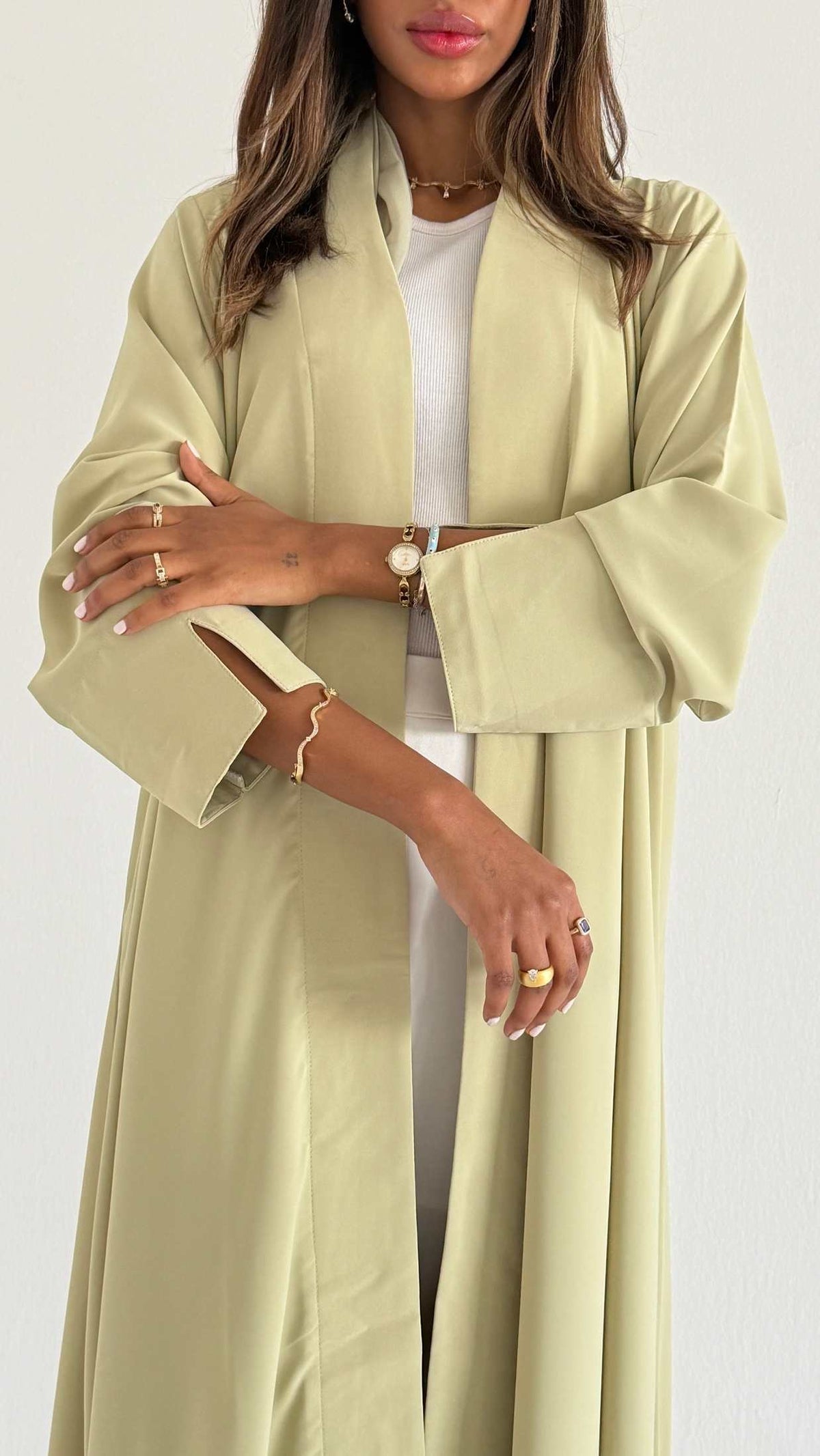 MWT1528 عباية كريب بيسك|Basic Crepe Abaya - Aya