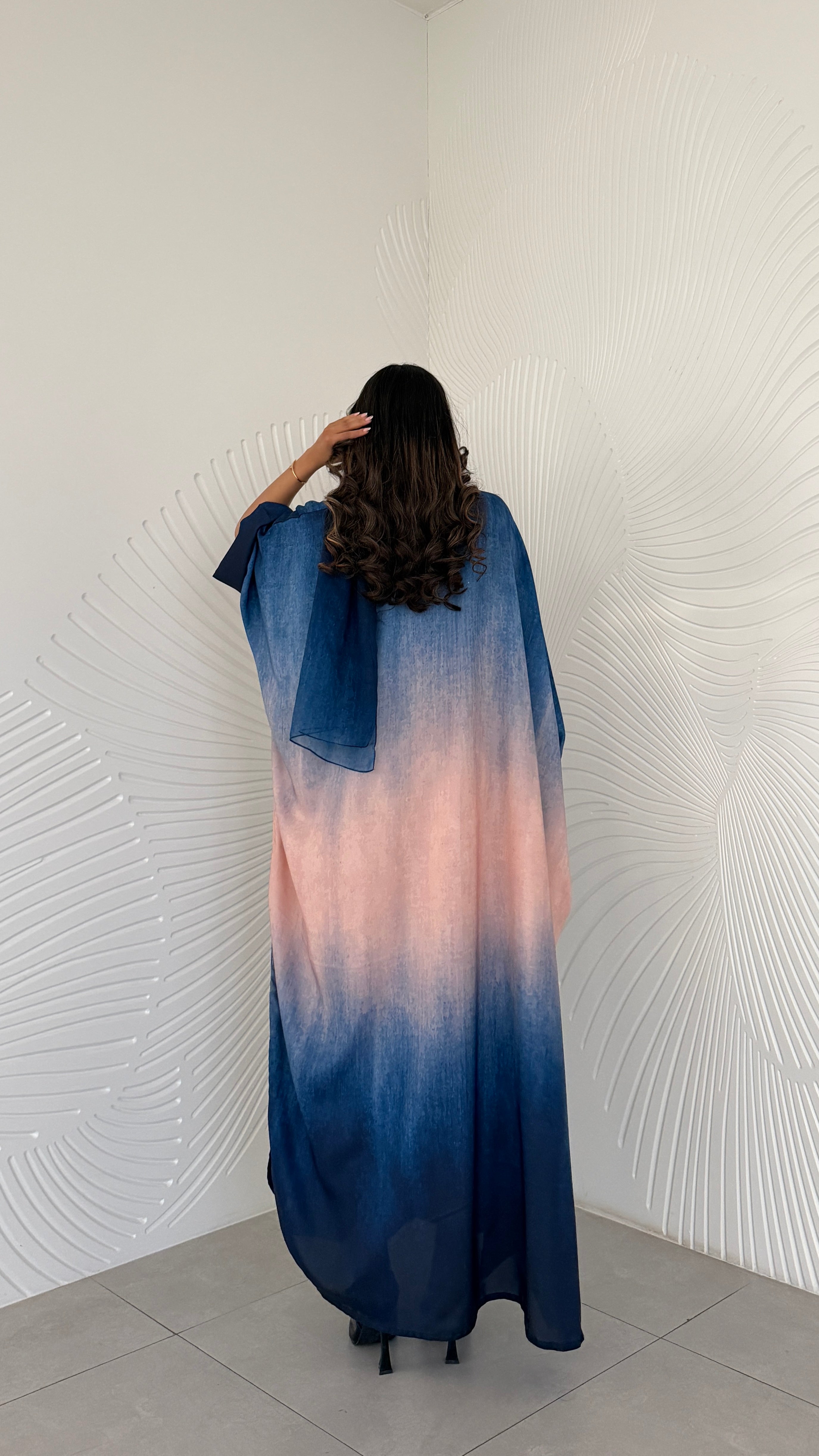 MWT1195 - عباية اومبرية ازرق |Blue ombre abaya