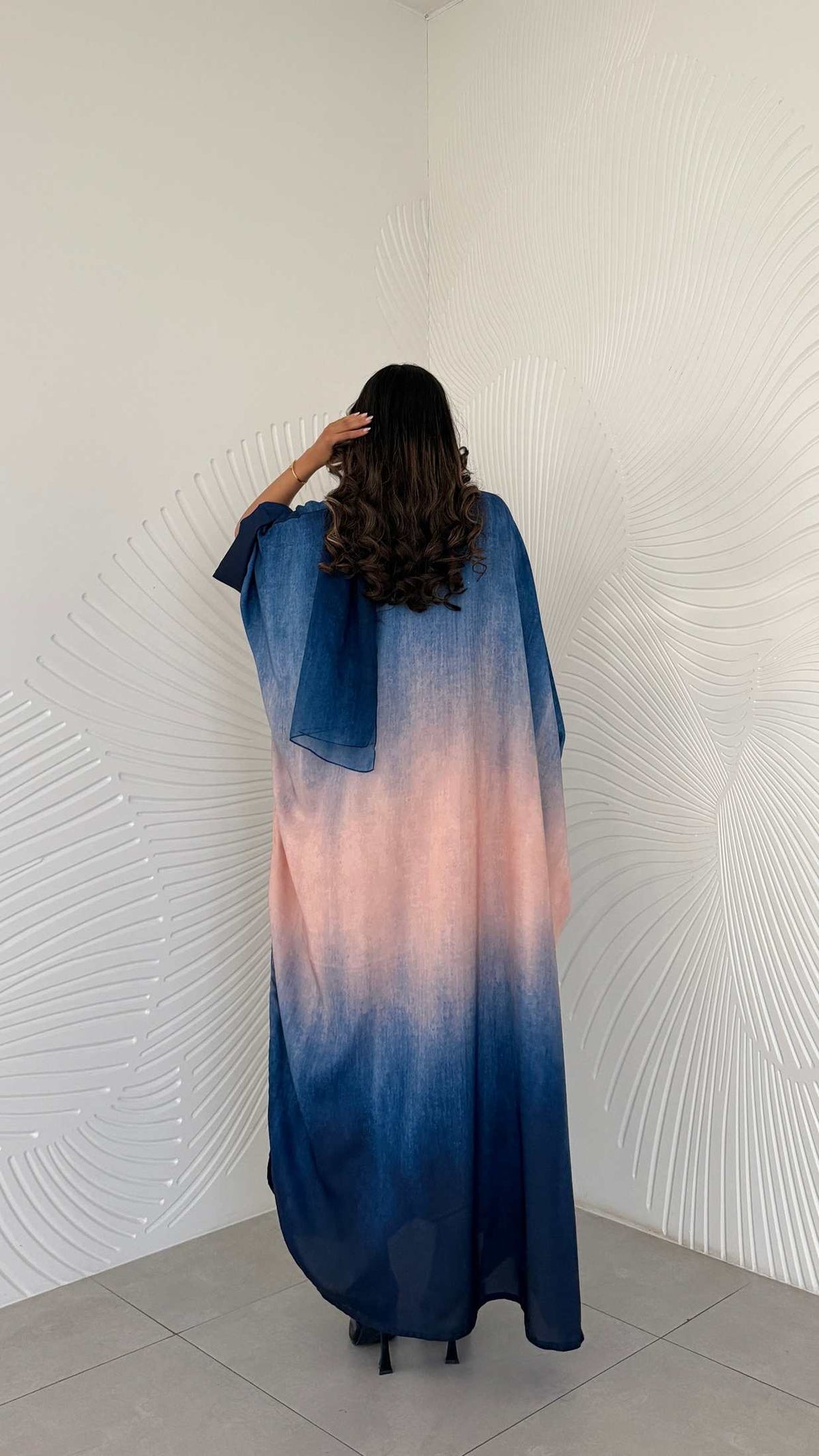MWT1195 - عباية اومبرية ازرق |Blue ombre abaya - Aya