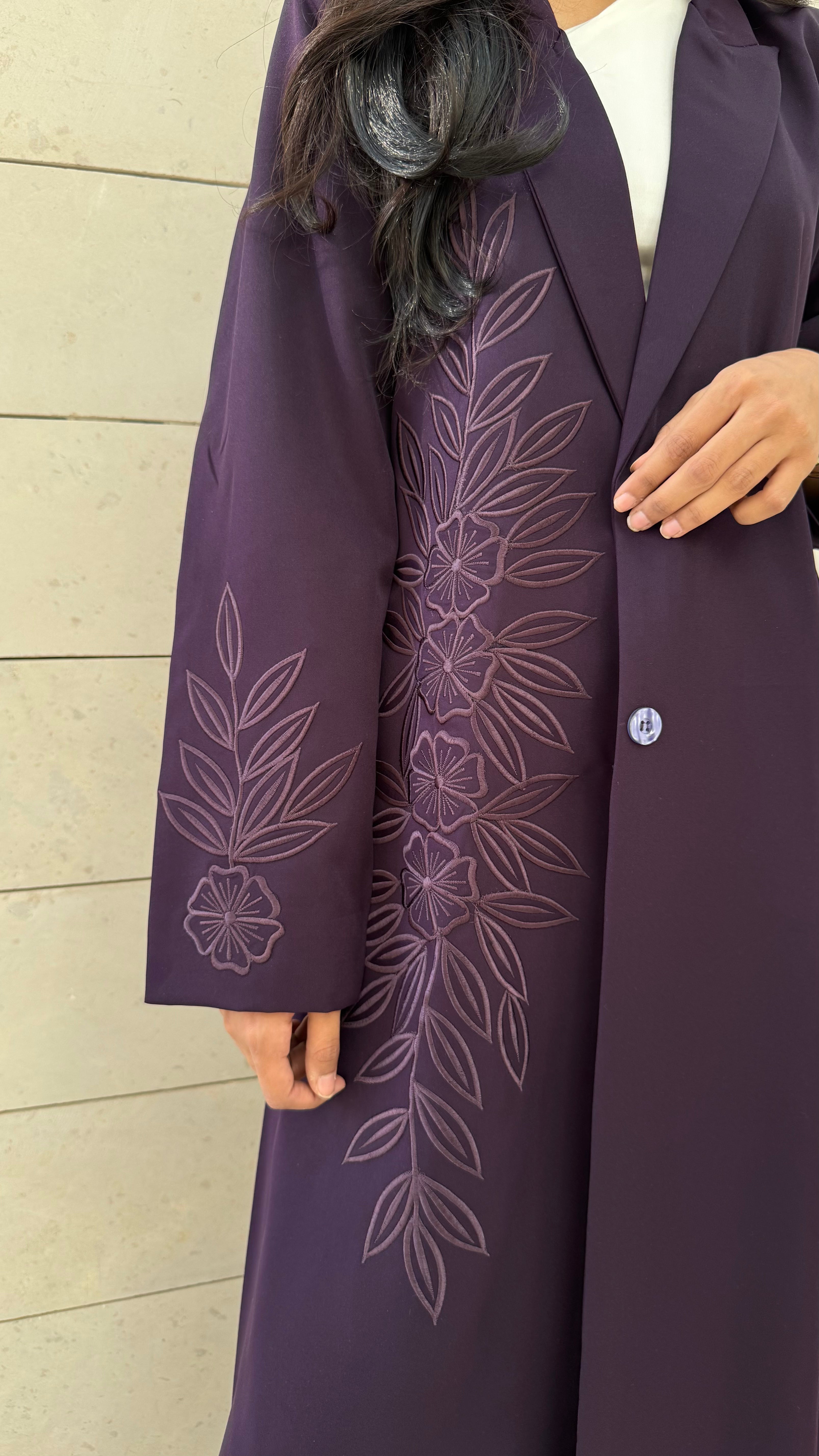 MWT309 - عباية بتطريز موفي - Aya