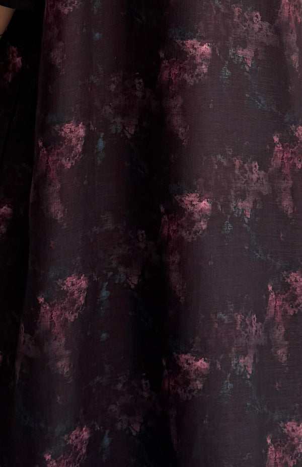 MWT1037 - عباية بليزر طباعة | Printed Blazer Abaya - Aya